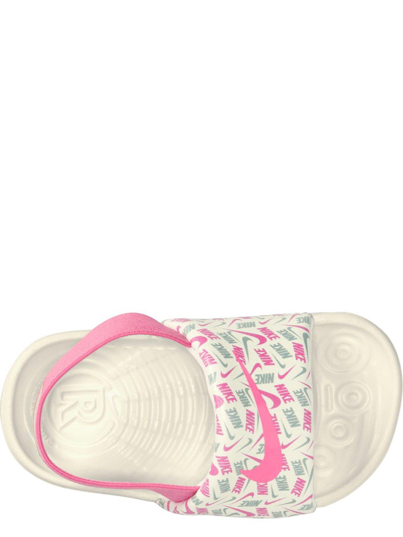 Image 2 of 4 of Nike Baby/Toddler Kawa Slides - White