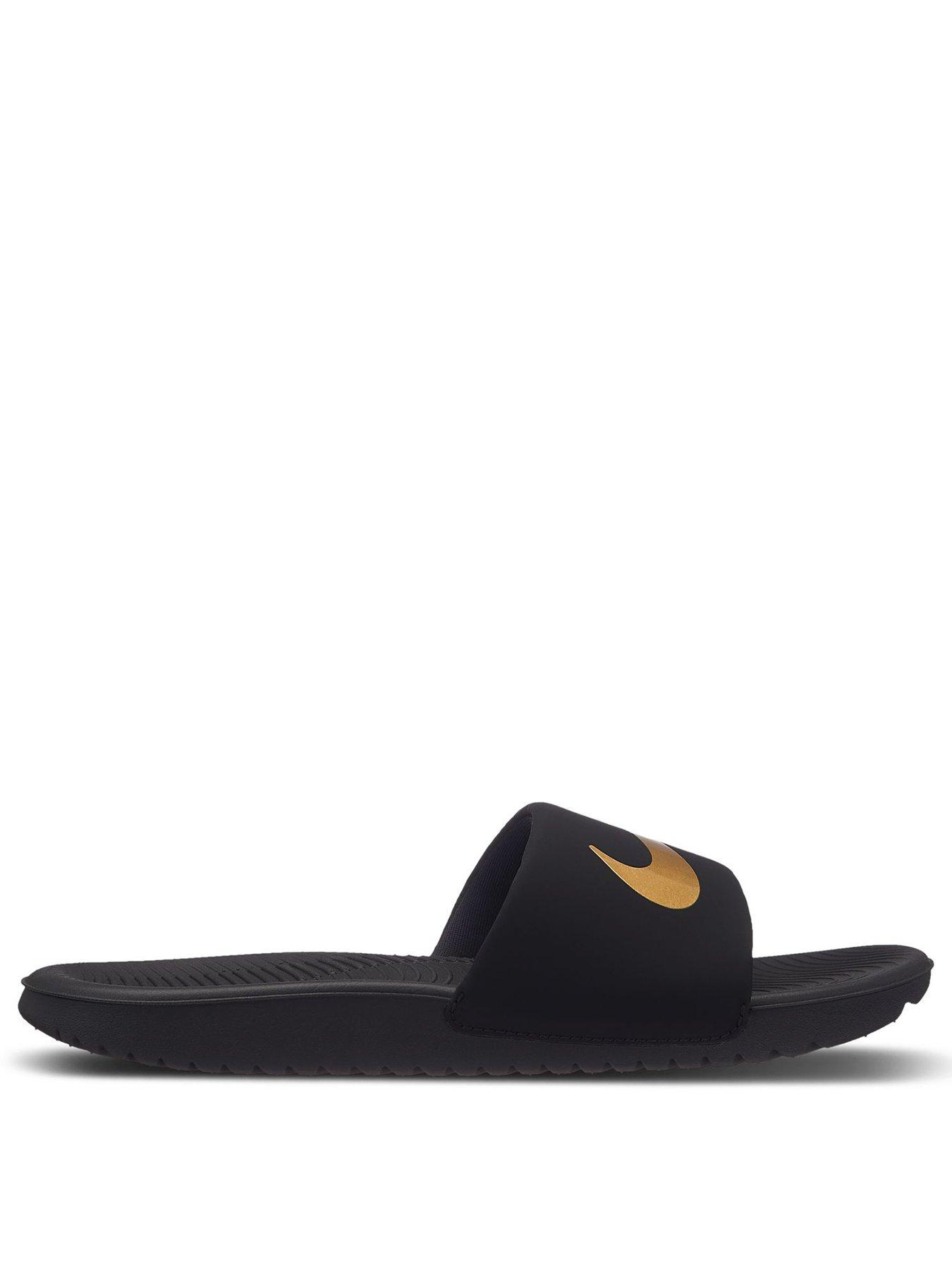 Image 2 of 6 of Nike Little/Big Kids Kawa Slides - Black