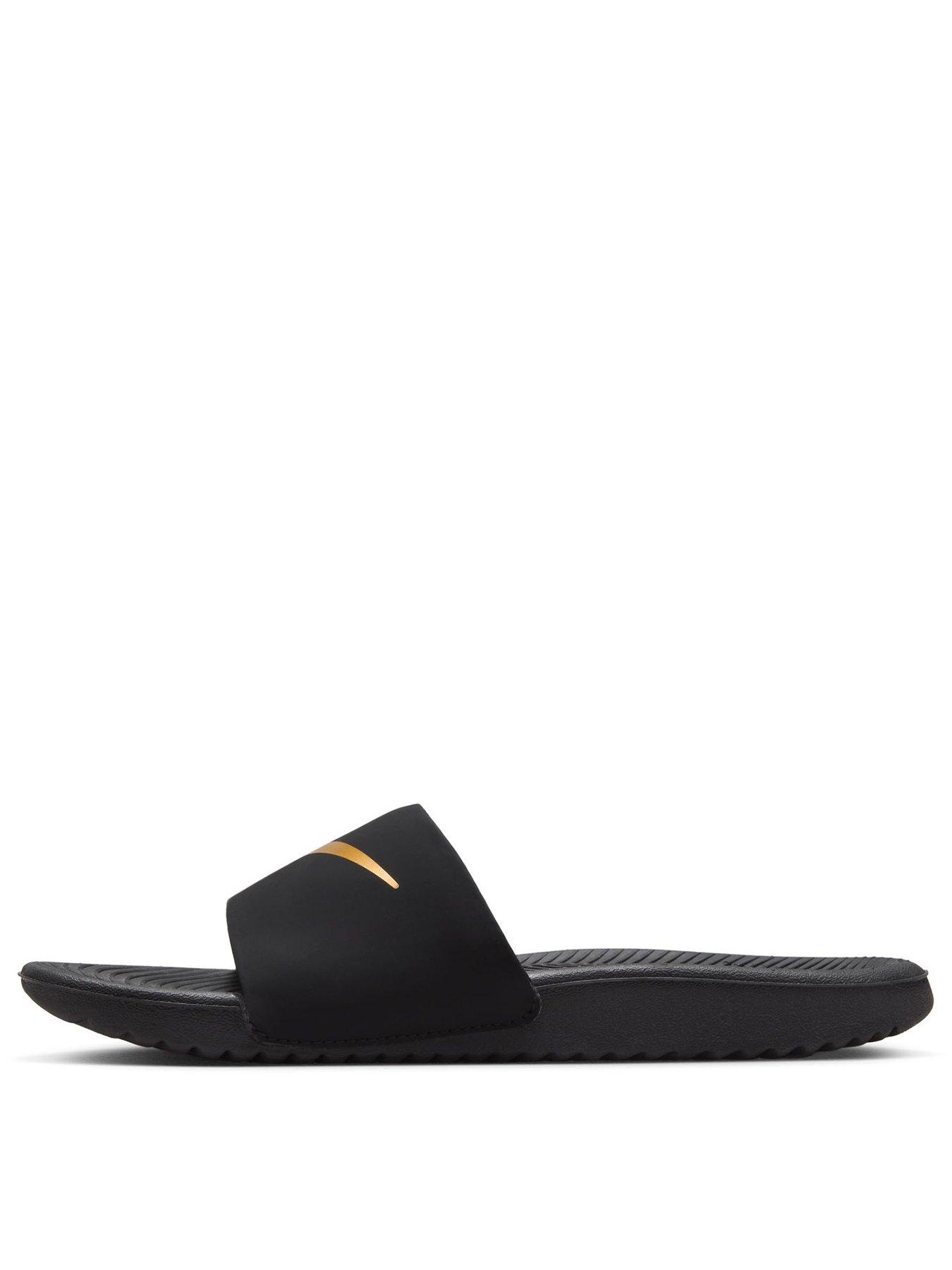 Image 3 of 6 of Nike Little/Big Kids Kawa Slides - Black