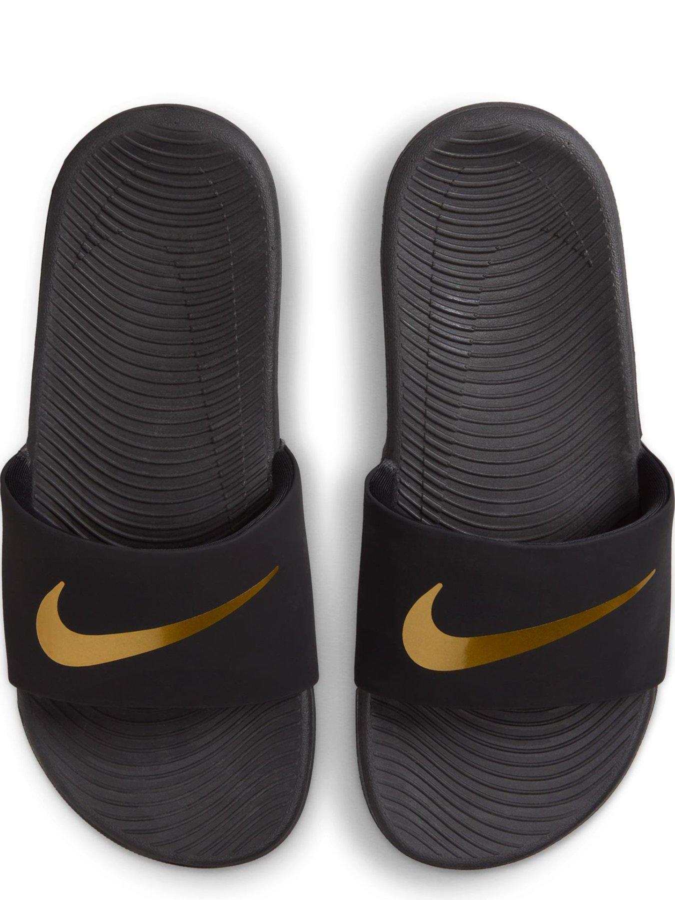 Image 4 of 6 of Nike Little/Big Kids Kawa Slides - Black