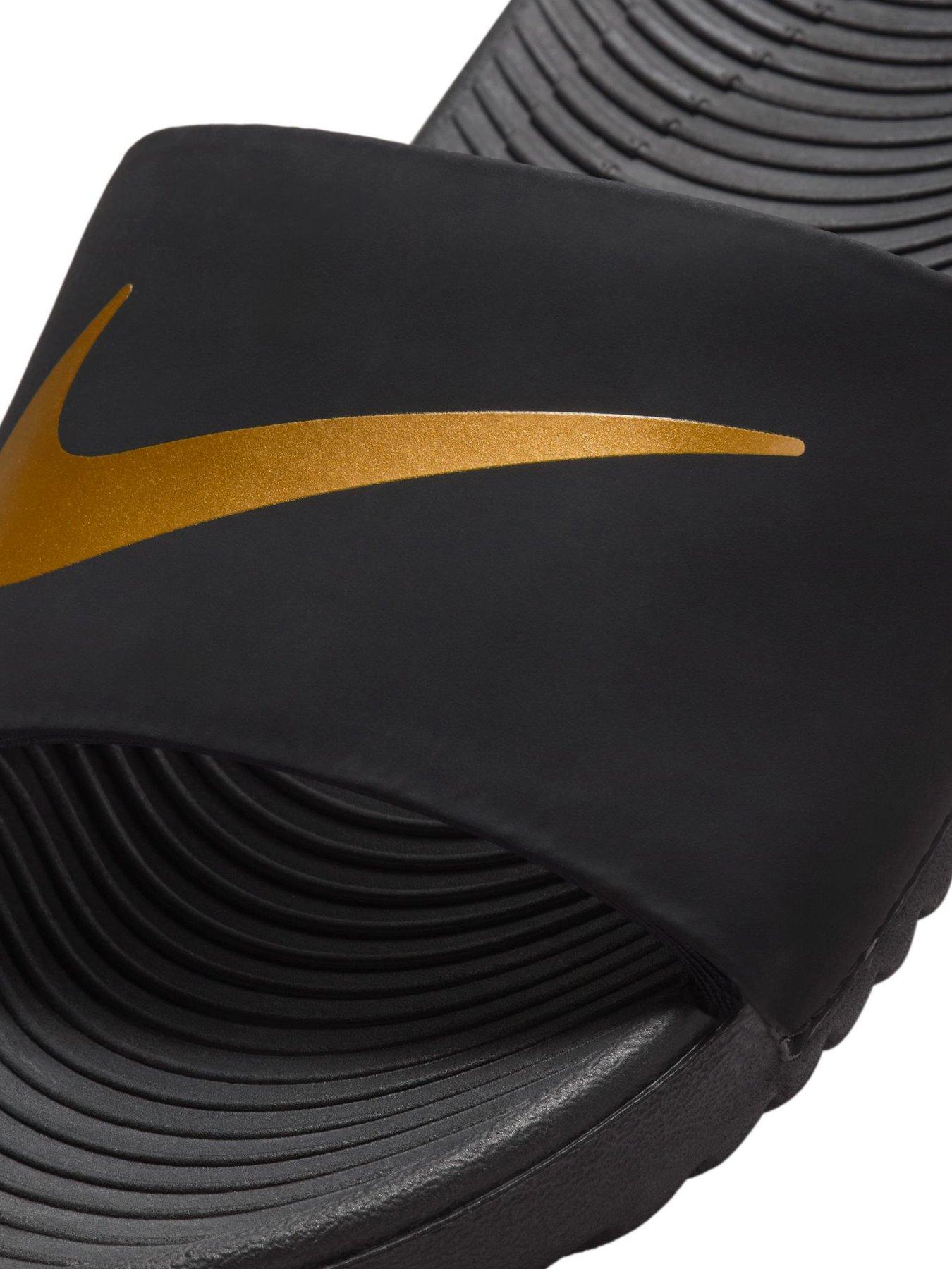 Image 6 of 6 of Nike Little/Big Kids Kawa Slides - Black