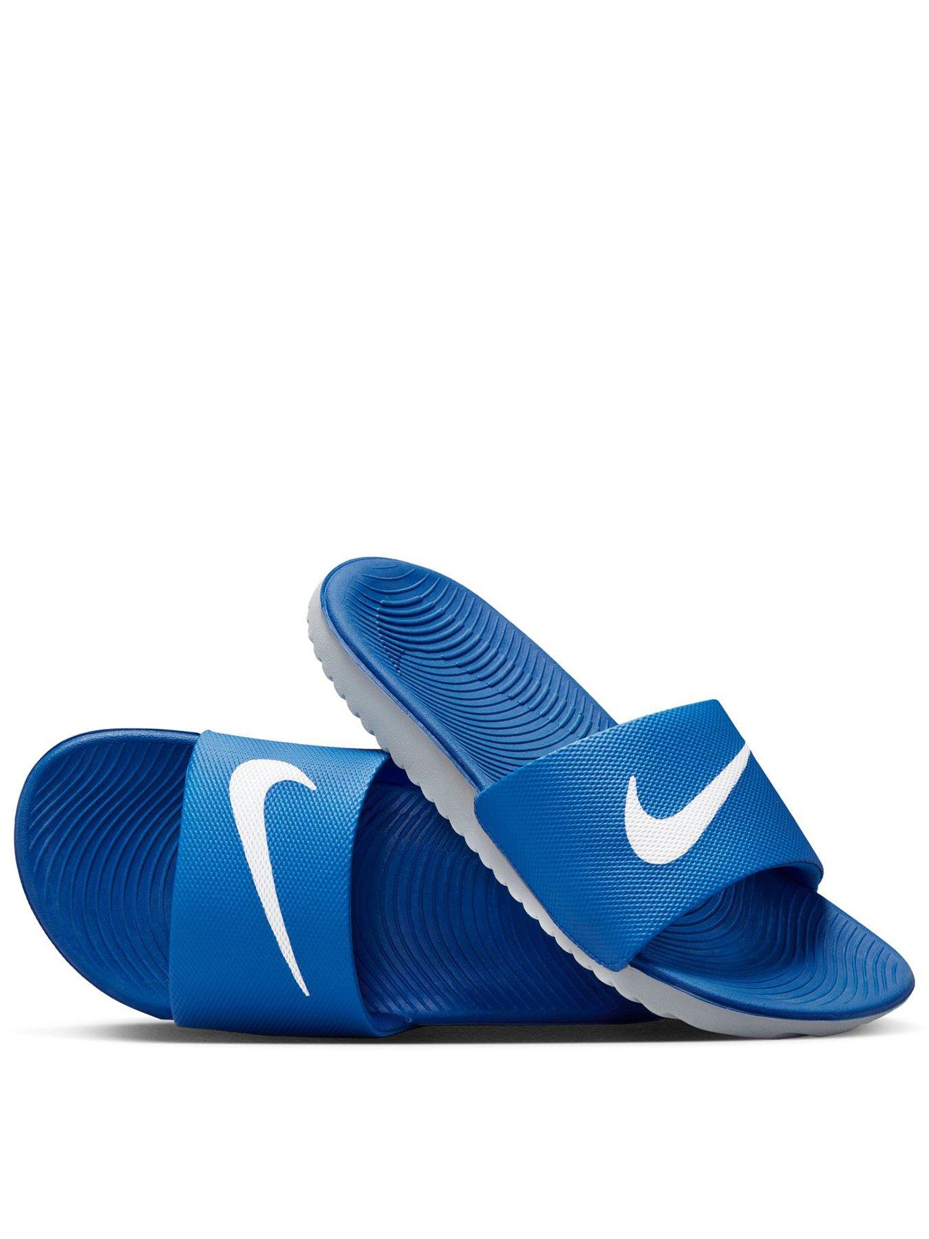 Image 1 of 6 of Nike Little/Big Kids Kawa Slides - Blue