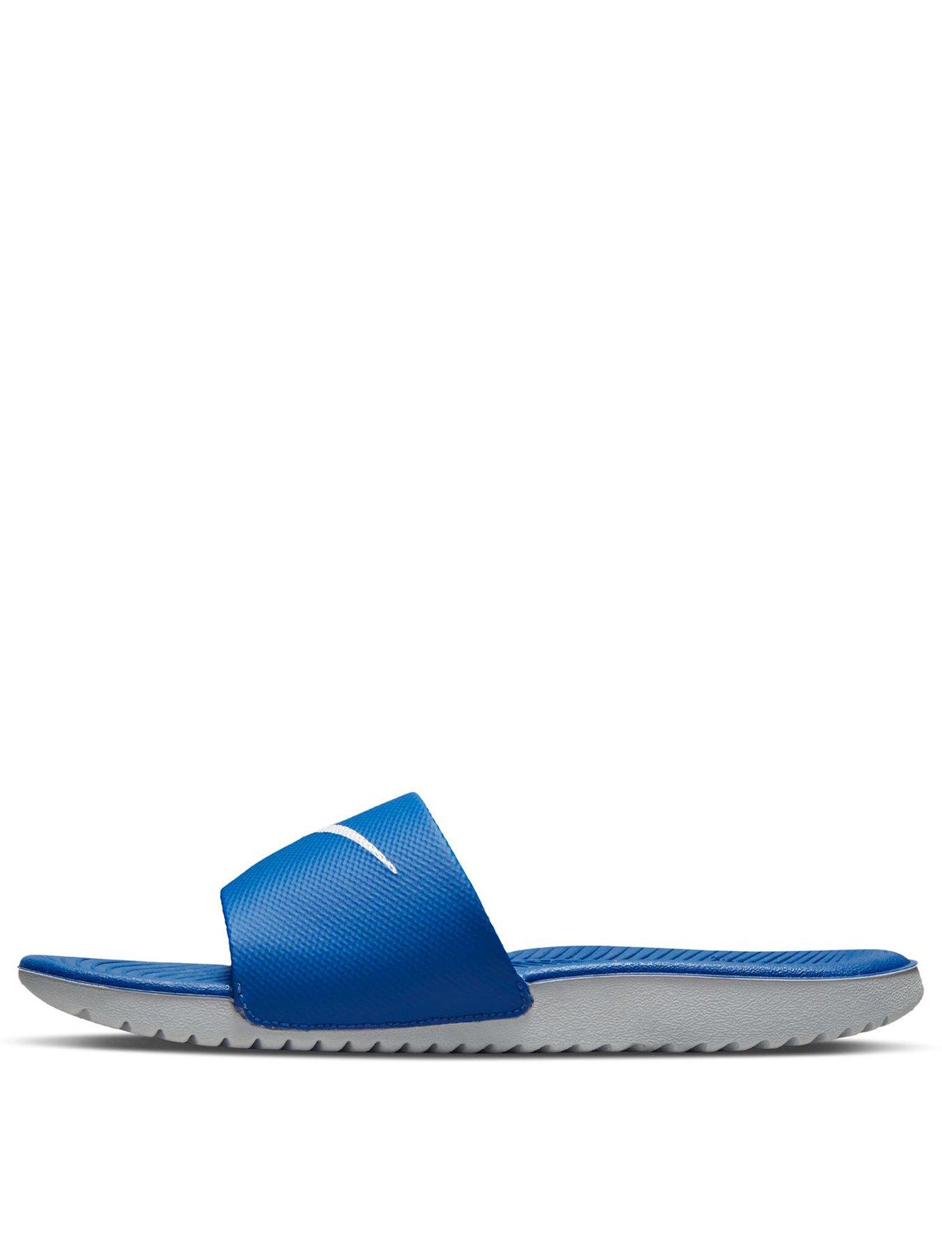 Image 3 of 6 of Nike Little/Big Kids Kawa Slides - Blue