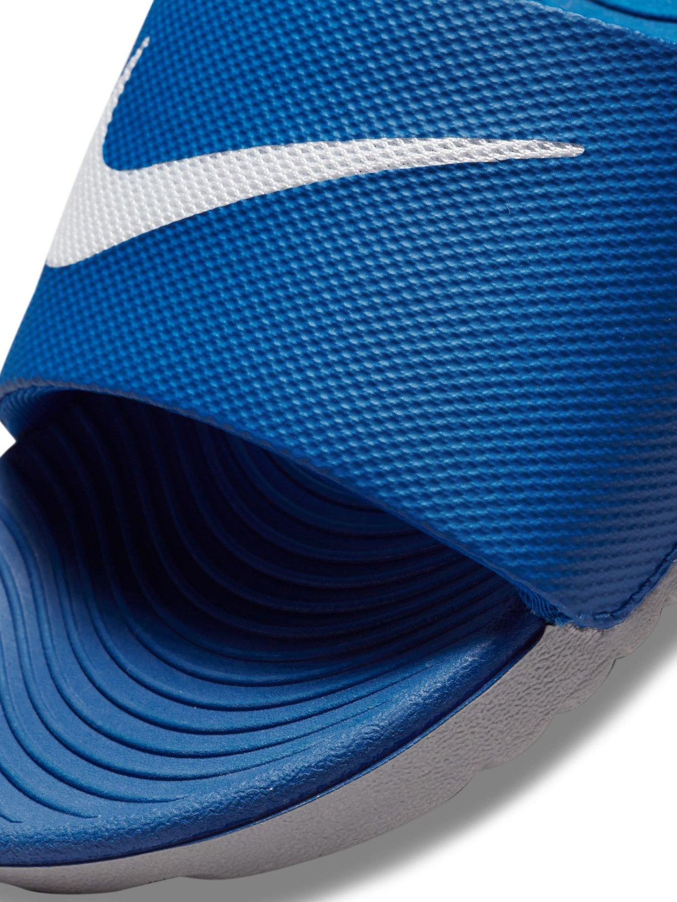 Image 6 of 6 of Nike Little/Big Kids Kawa Slides - Blue