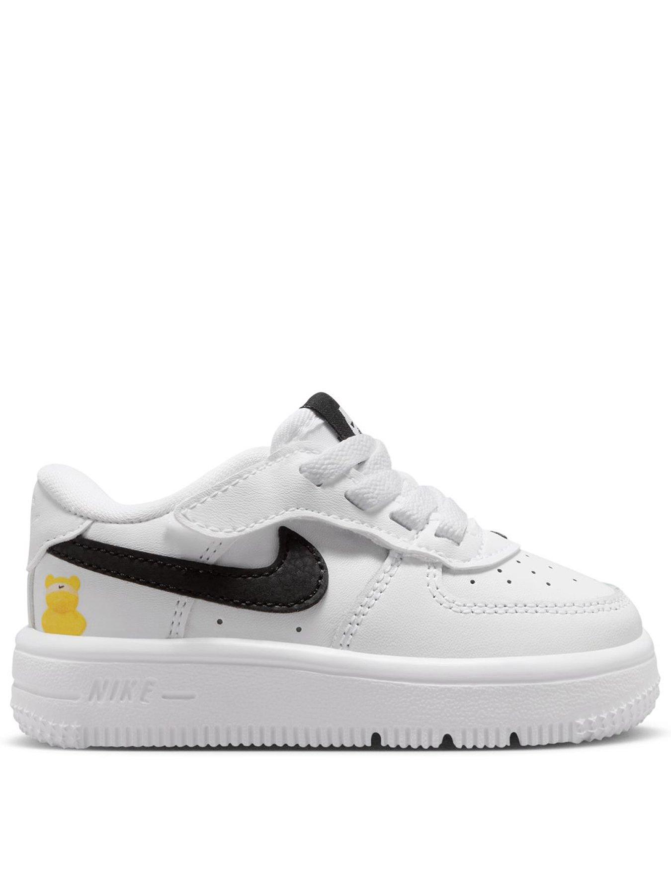 Image 1 of 7 of Nike Baby/Toddler Force 1 Low EasyOn Trainers - White/Black