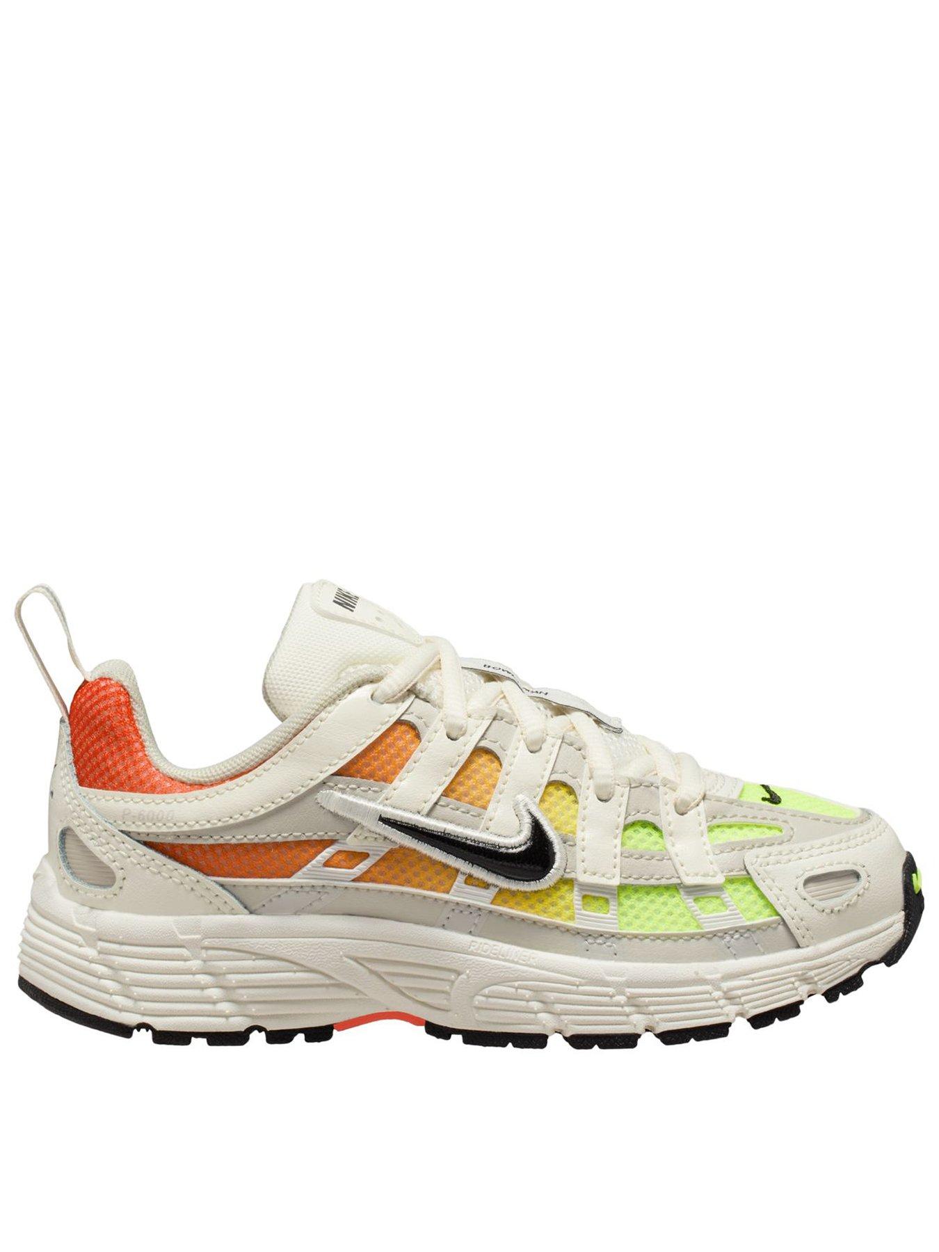 Nike Little Kids P-6000 Fade Lace Trainers - White