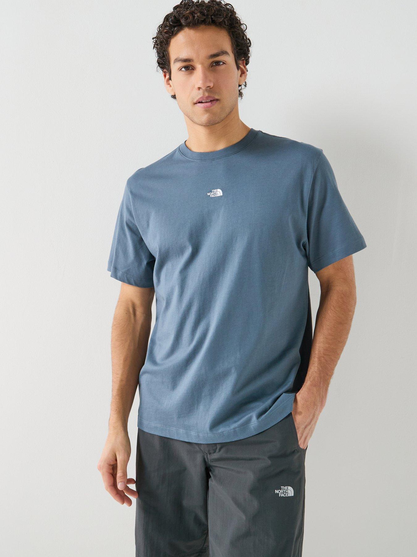 Image 1 of 5 of The North Face Mens Essential Centre Logo Relaxed T-Shirt - Blue