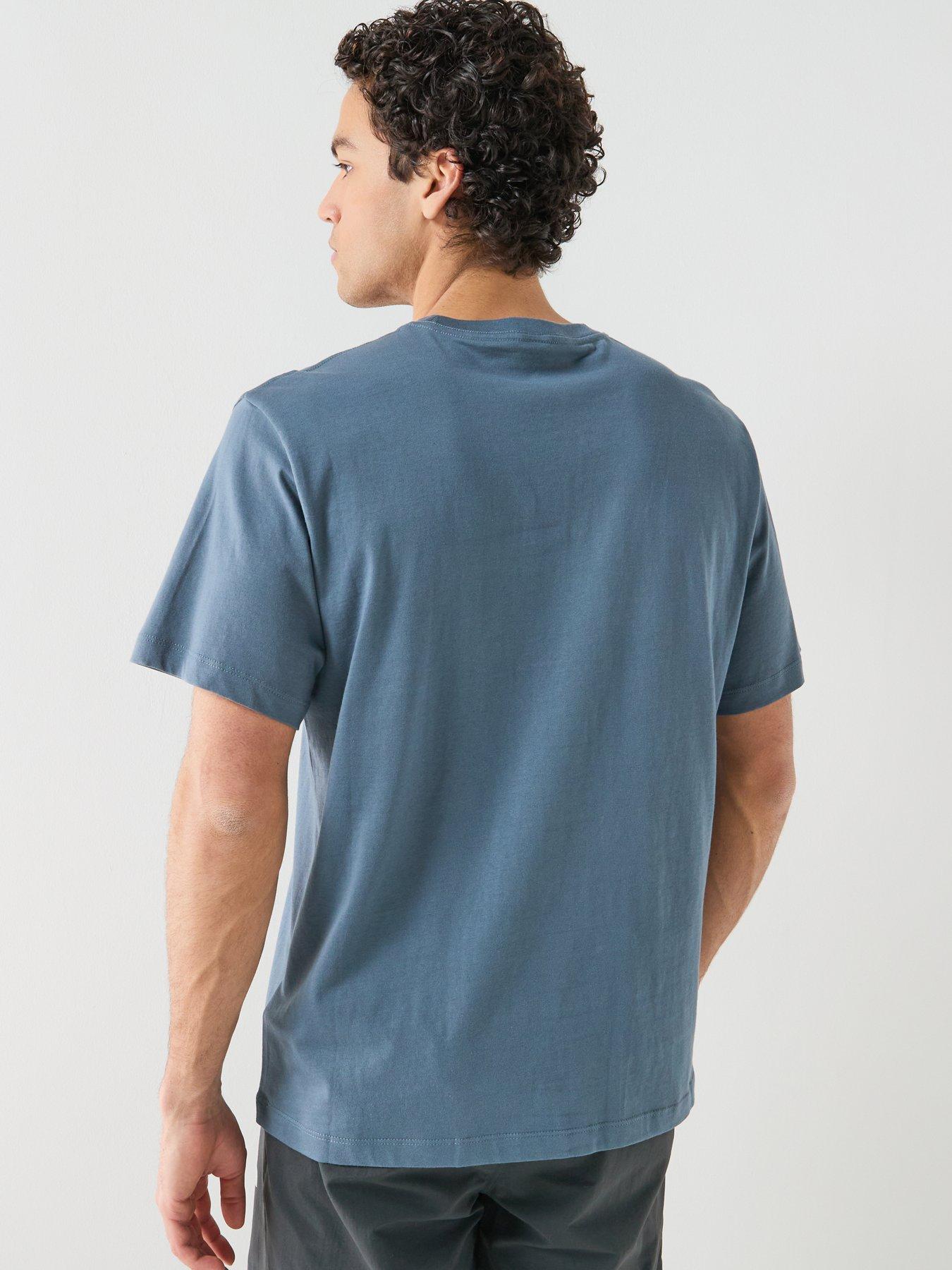 Image 2 of 5 of The North Face Mens Essential Centre Logo Relaxed T-Shirt - Blue