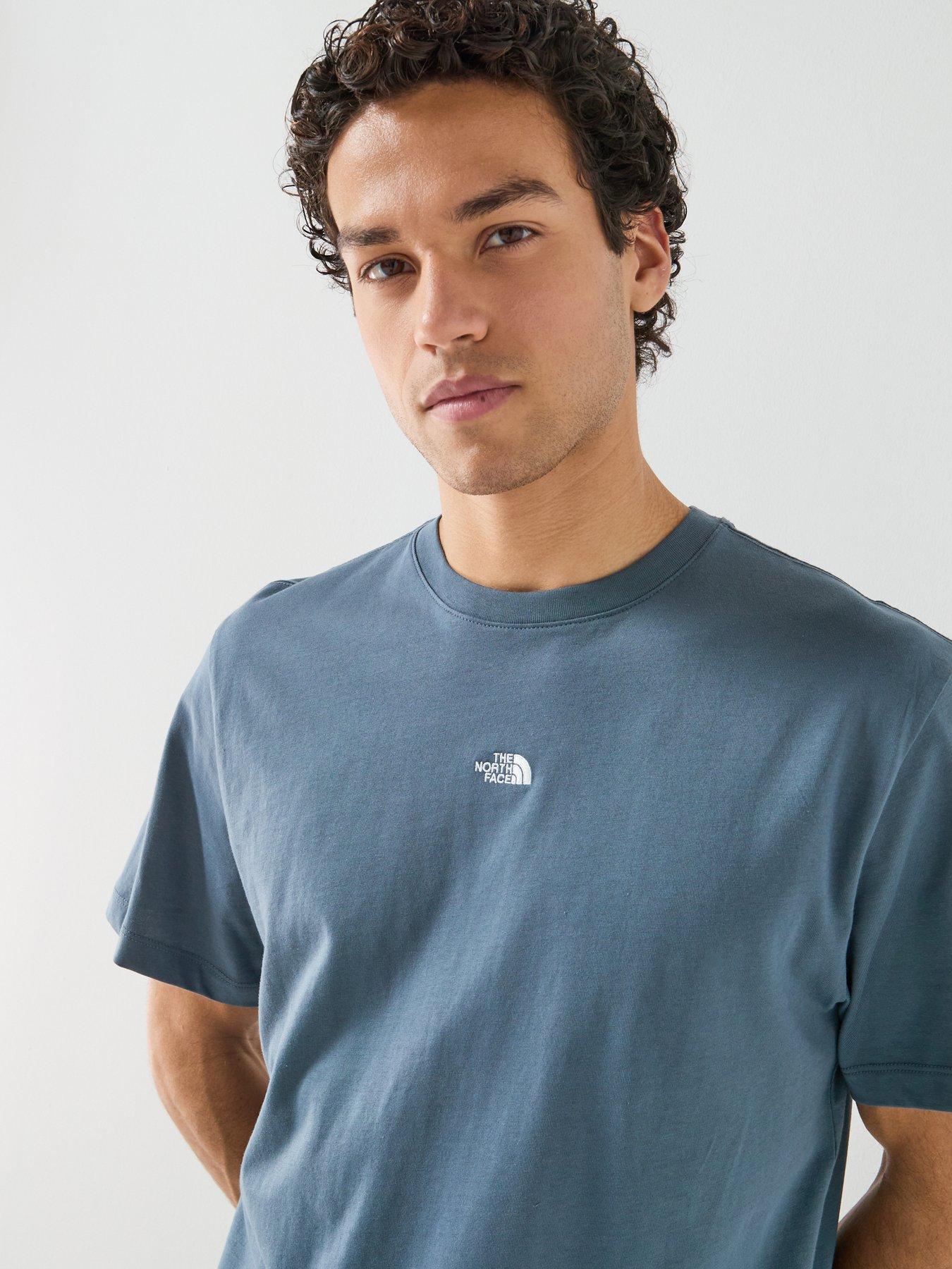 Image 5 of 5 of The North Face Mens Essential Centre Logo Relaxed T-Shirt - Blue