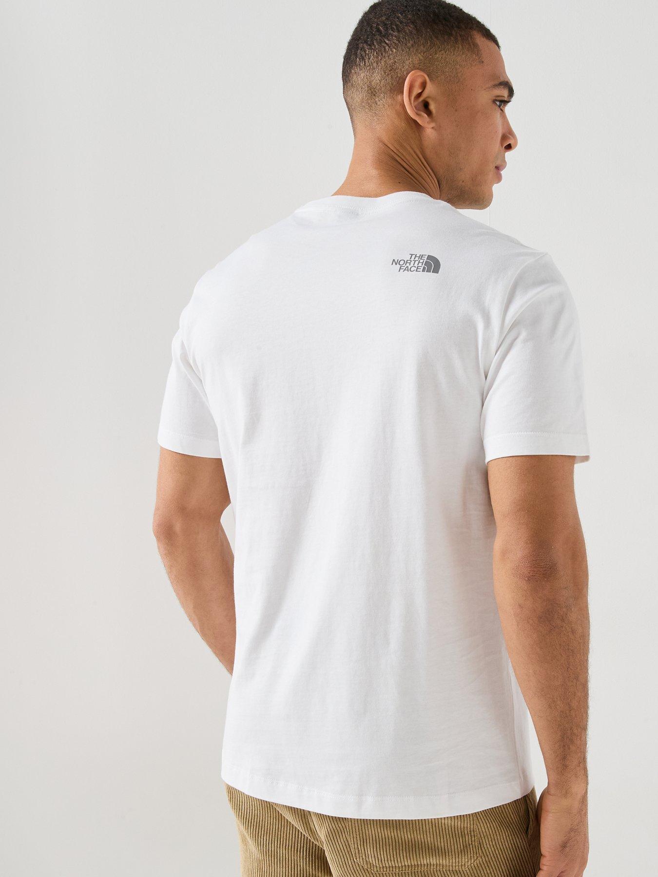 Image 2 of 6 of The North Face Mens Mountain Line T-Shirt - White