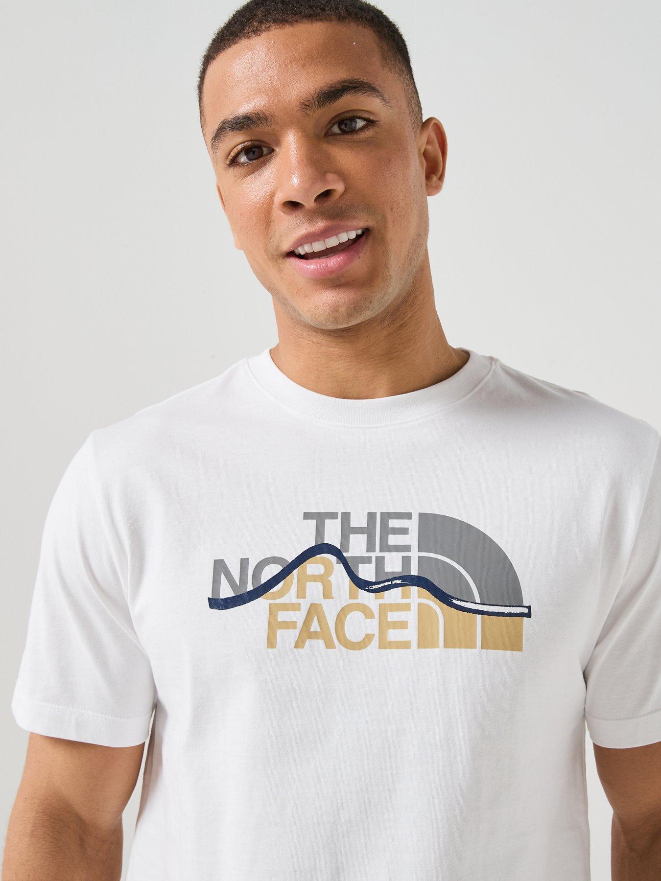 Image 4 of 6 of The North Face Mens Mountain Line T-Shirt - White