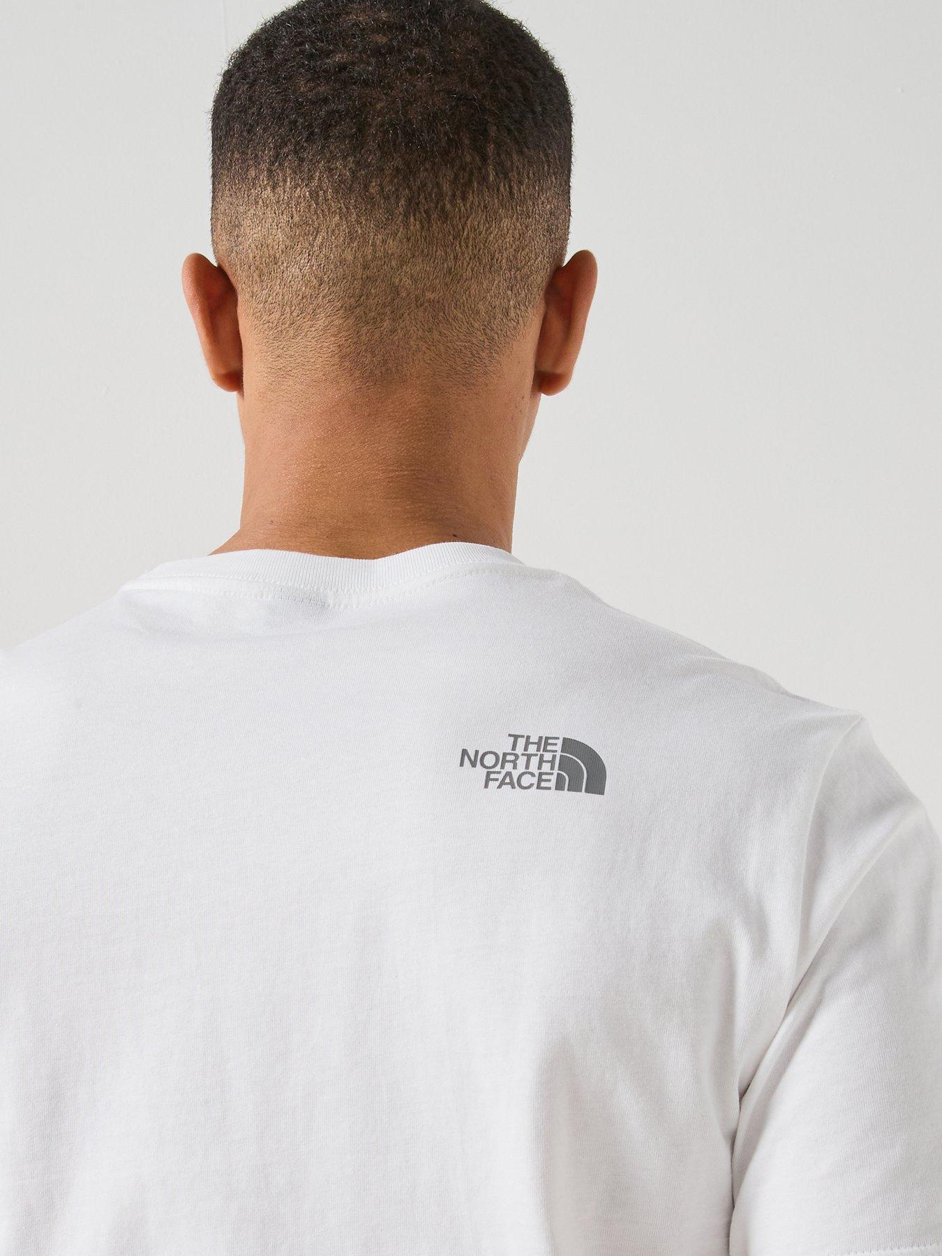 Image 5 of 6 of The North Face Mens Mountain Line T-Shirt - White