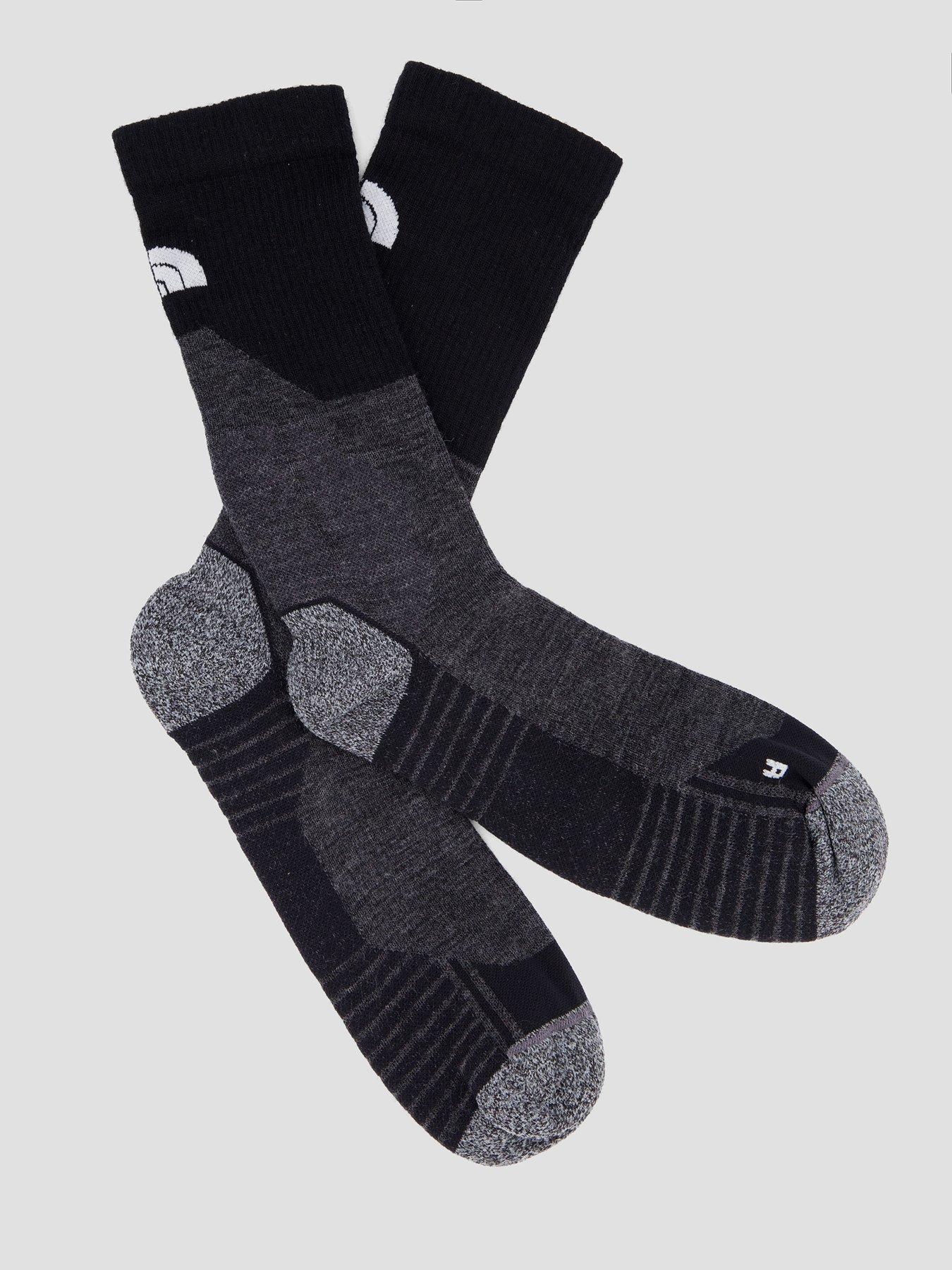 Image 2 of 4 of The North Face Adults Hiking Crew Cushioned Socks 3 Pack - Black