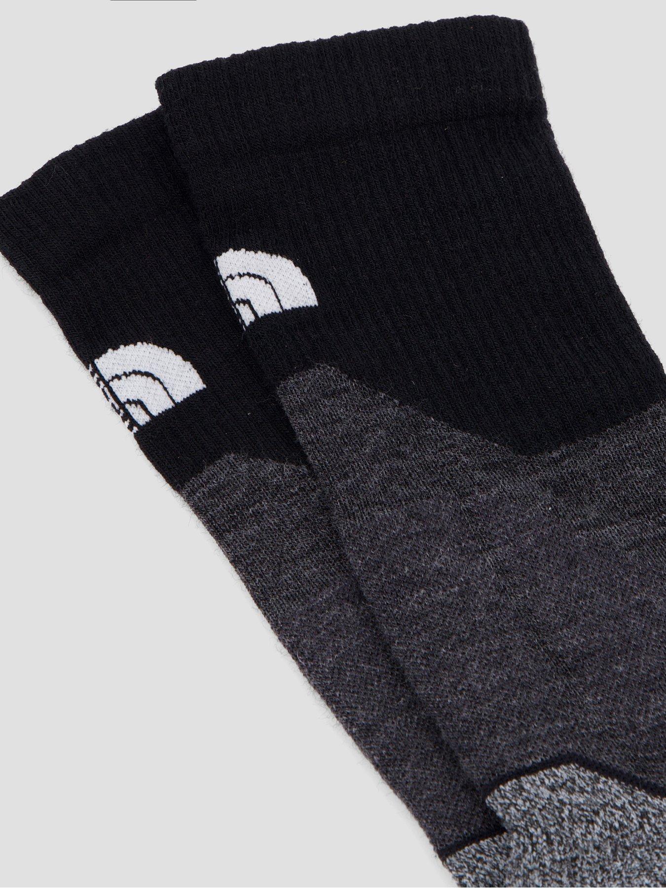 Image 3 of 4 of The North Face Adults Hiking Crew Cushioned Socks 3 Pack - Black