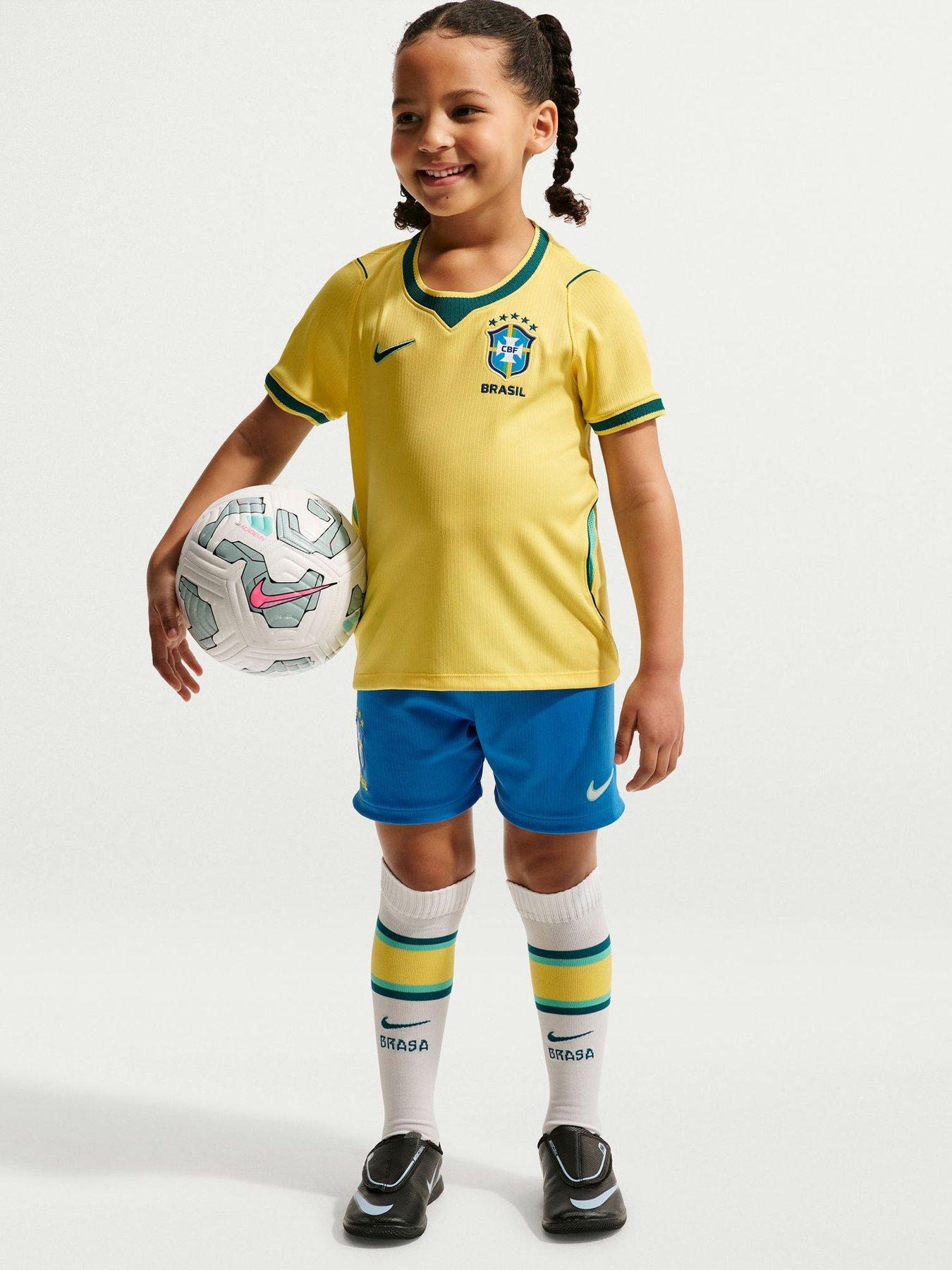 Nike Younger Kids Brazil 2026 Dri-FIT Stadium Home Kit – Yellow