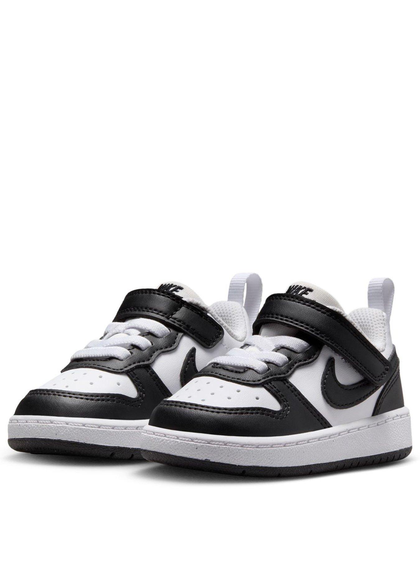 Image 2 of 7 of Nike Little Kids Nike Court Borough Low Trainers - White