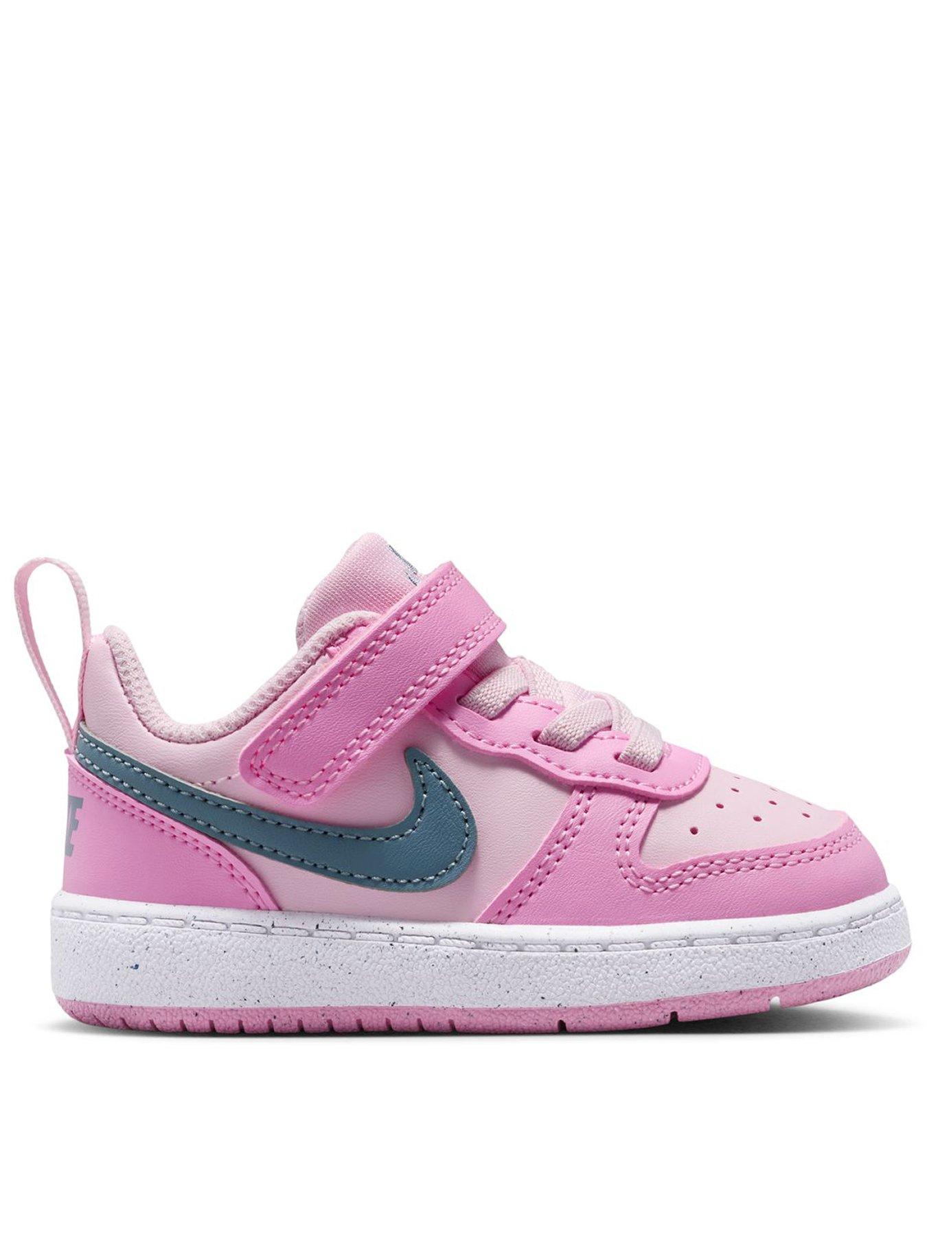 Nike Little Kids' Court Borough Low Trainers - Red