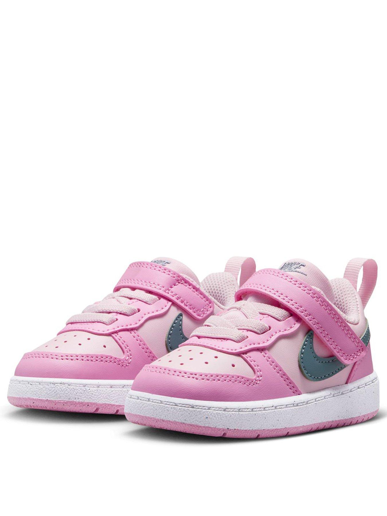 Image 2 of 7 of Nike Little Kids' Court Borough Low Trainers - Red