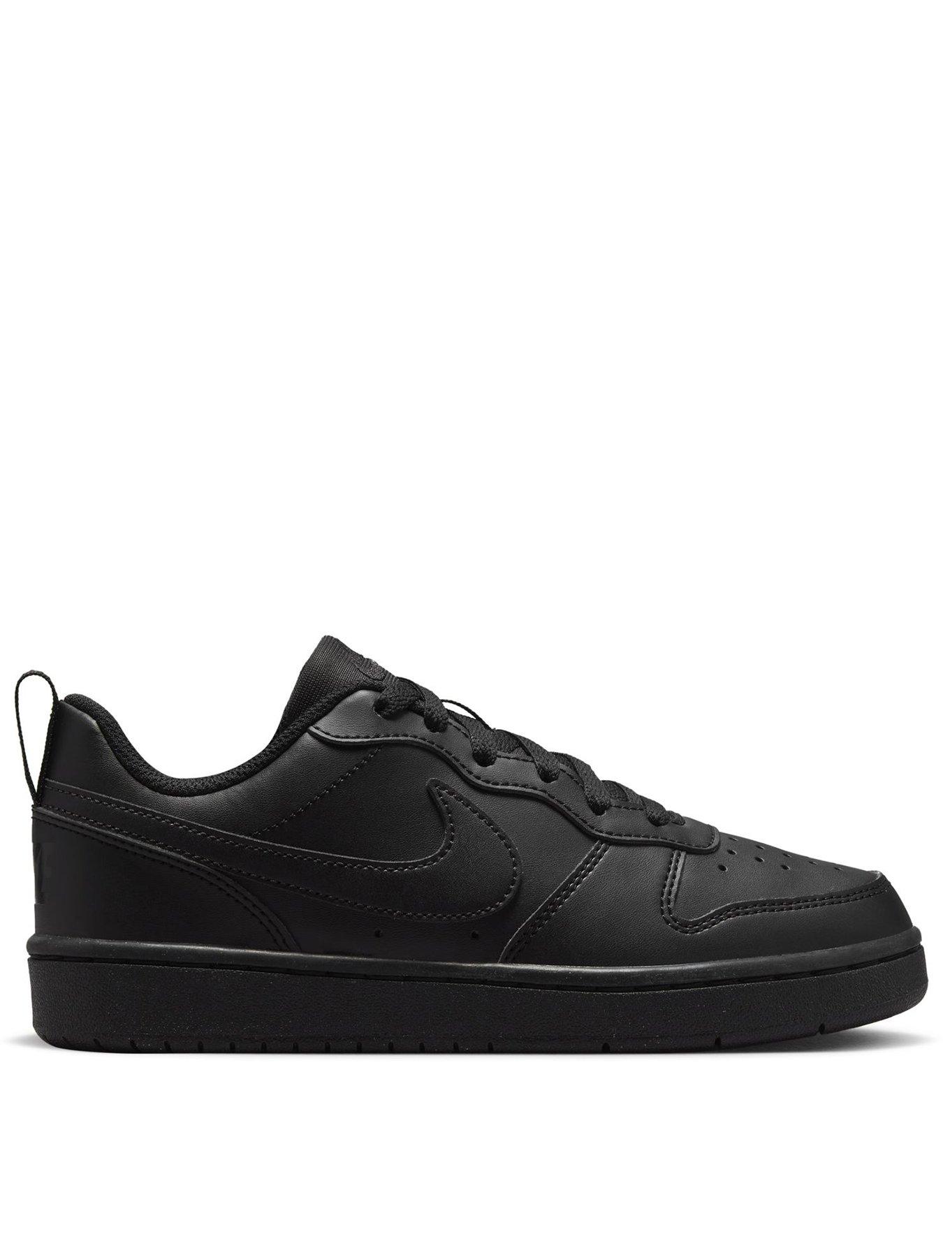 Nike Big Kids Nike Court Borough Low Recraft Trainers - Black in Black/Black-Black