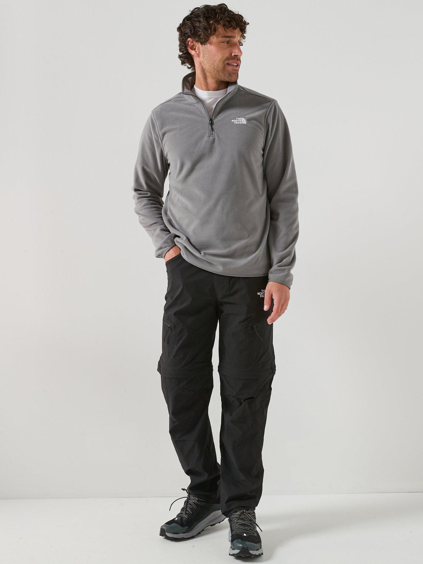 the-north-face-mens-glacier-14-zip-fleece-greyback