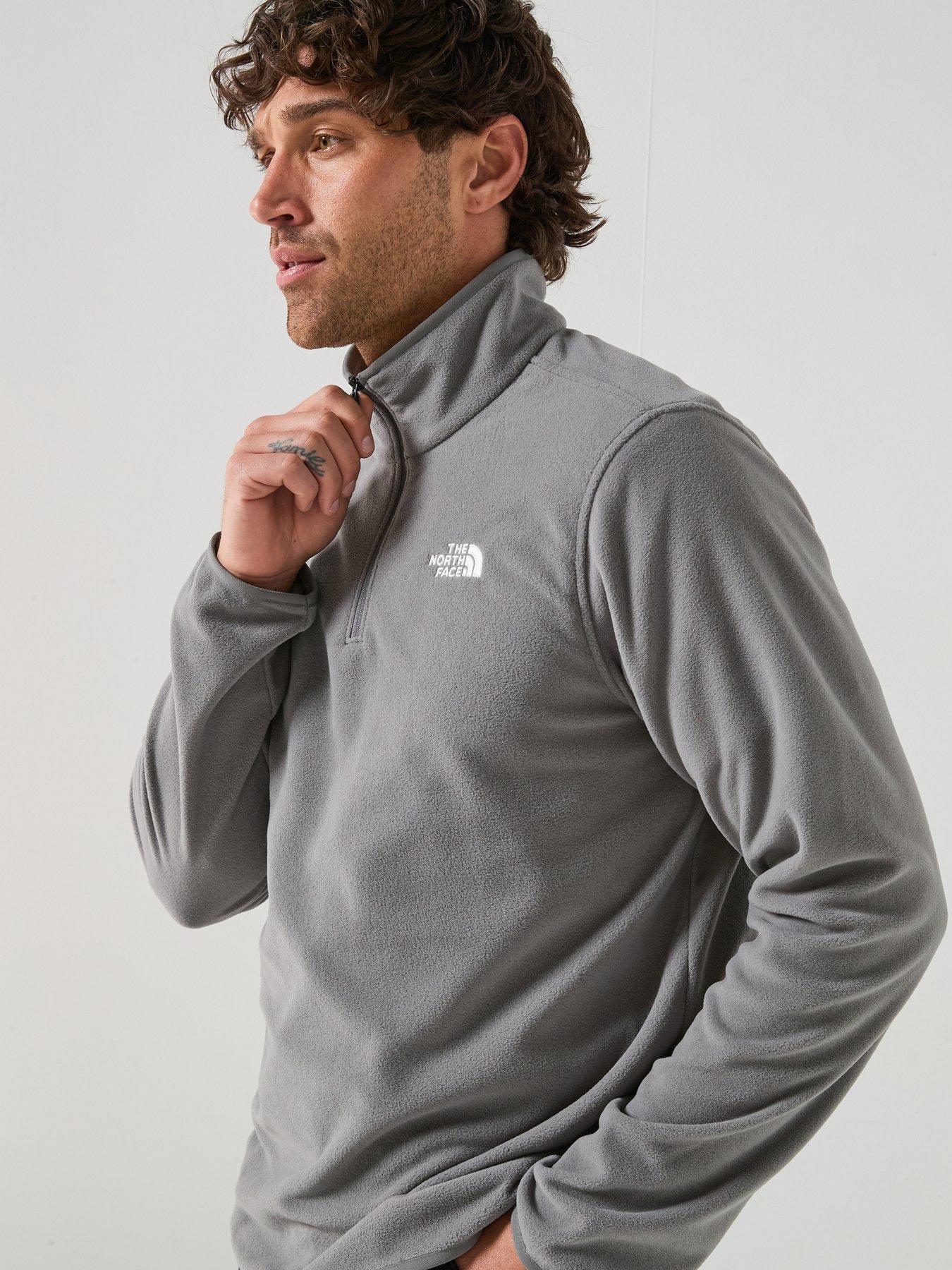 the-north-face-mens-glacier-14-zip-fleece-greyoutfit