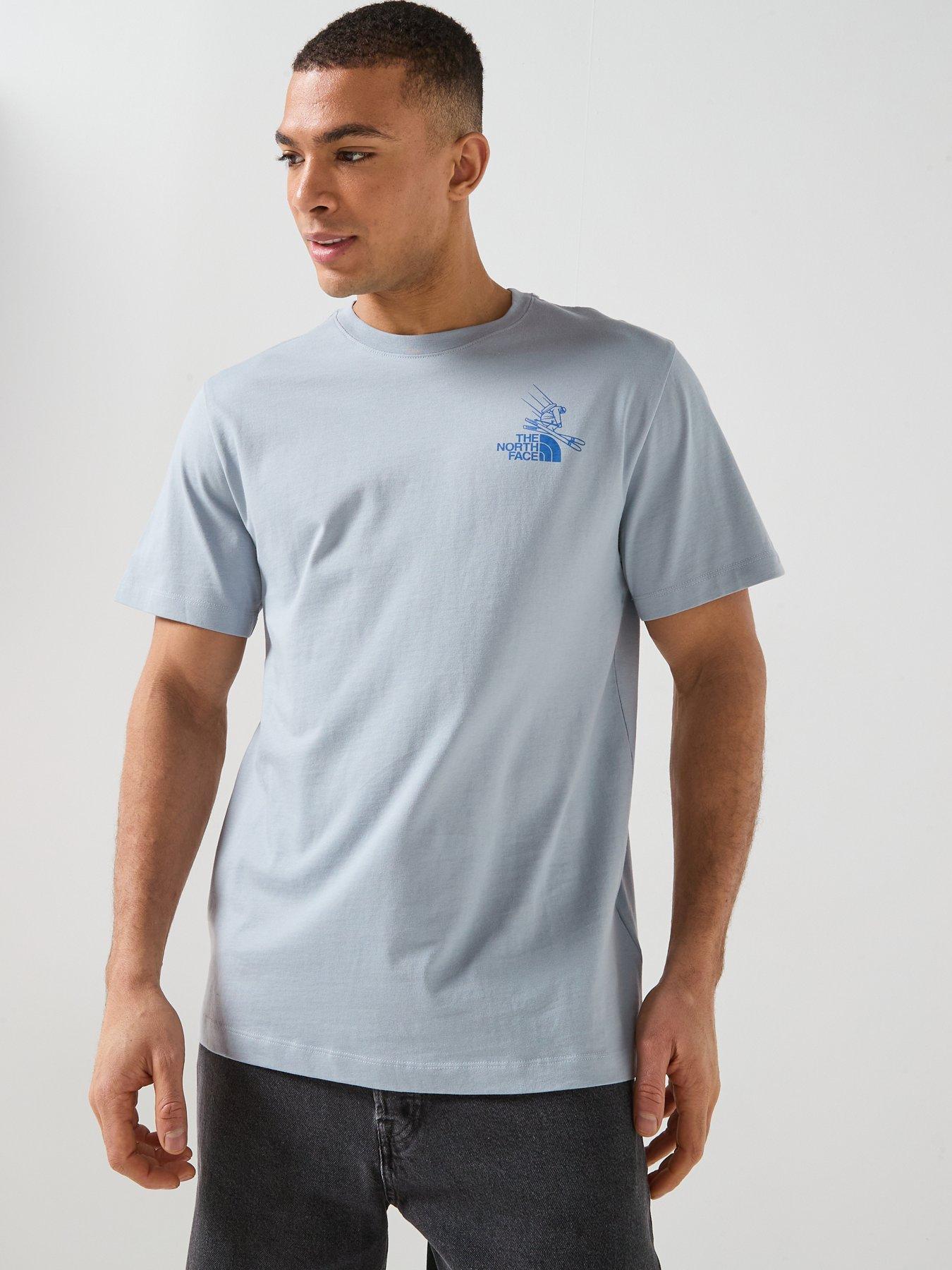 Image 2 of 6 of The North Face Mens Mountain Celebration Graphic T-Shirt - Blue