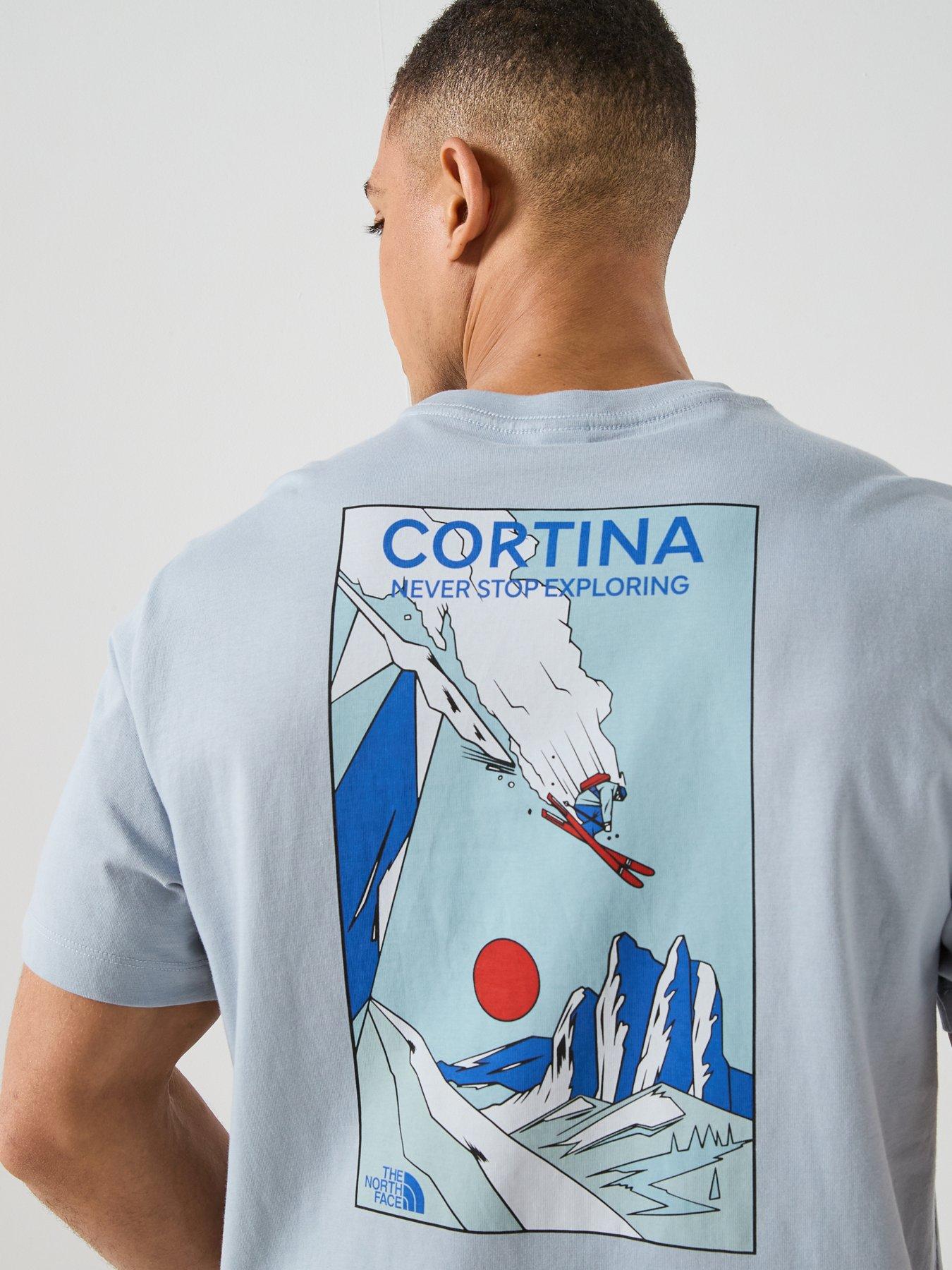 Image 4 of 6 of The North Face Mens Mountain Celebration Graphic T-Shirt - Blue