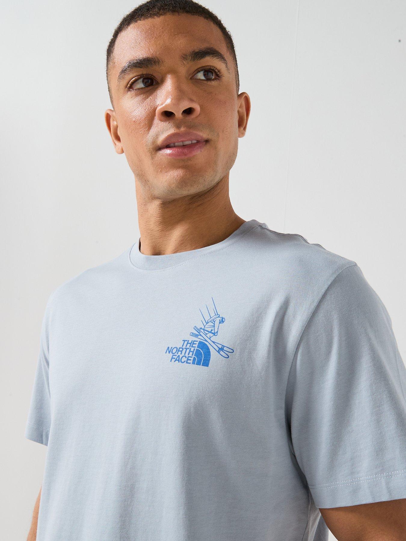 Image 5 of 6 of The North Face Mens Mountain Celebration Graphic T-Shirt - Blue