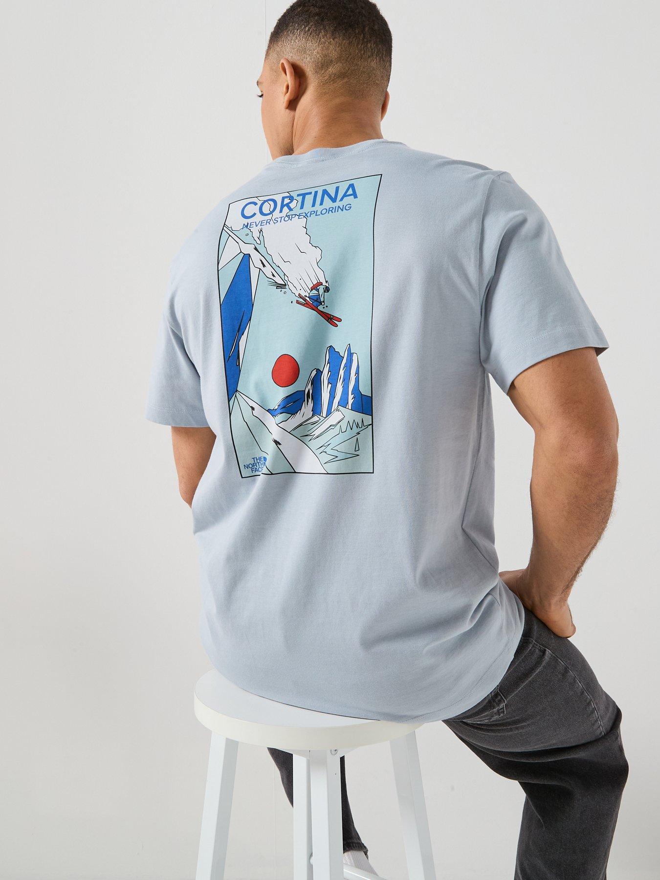 Image 6 of 6 of The North Face Mens Mountain Celebration Graphic T-Shirt - Blue