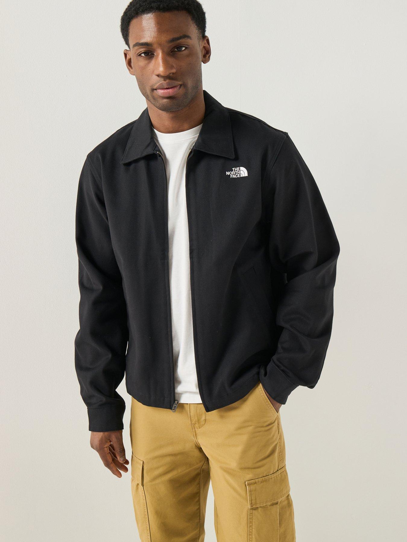 the-north-face-mens-twill-collared-jacket-blackfront