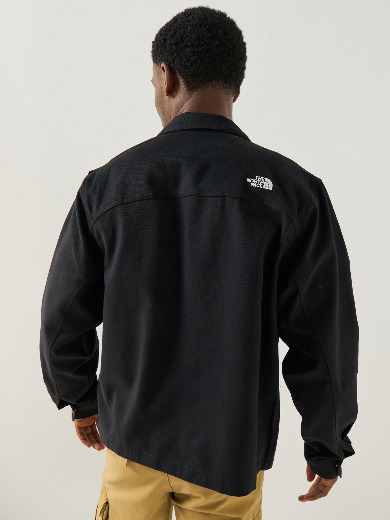 the-north-face-mens-twill-collared-jacket-blackstillFront