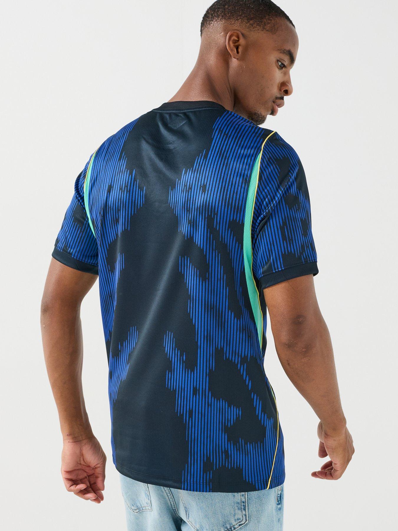 Image 2 of 7 of Nike Brazil Mens Away Short Sleeve Stadium Shirt - Blue
