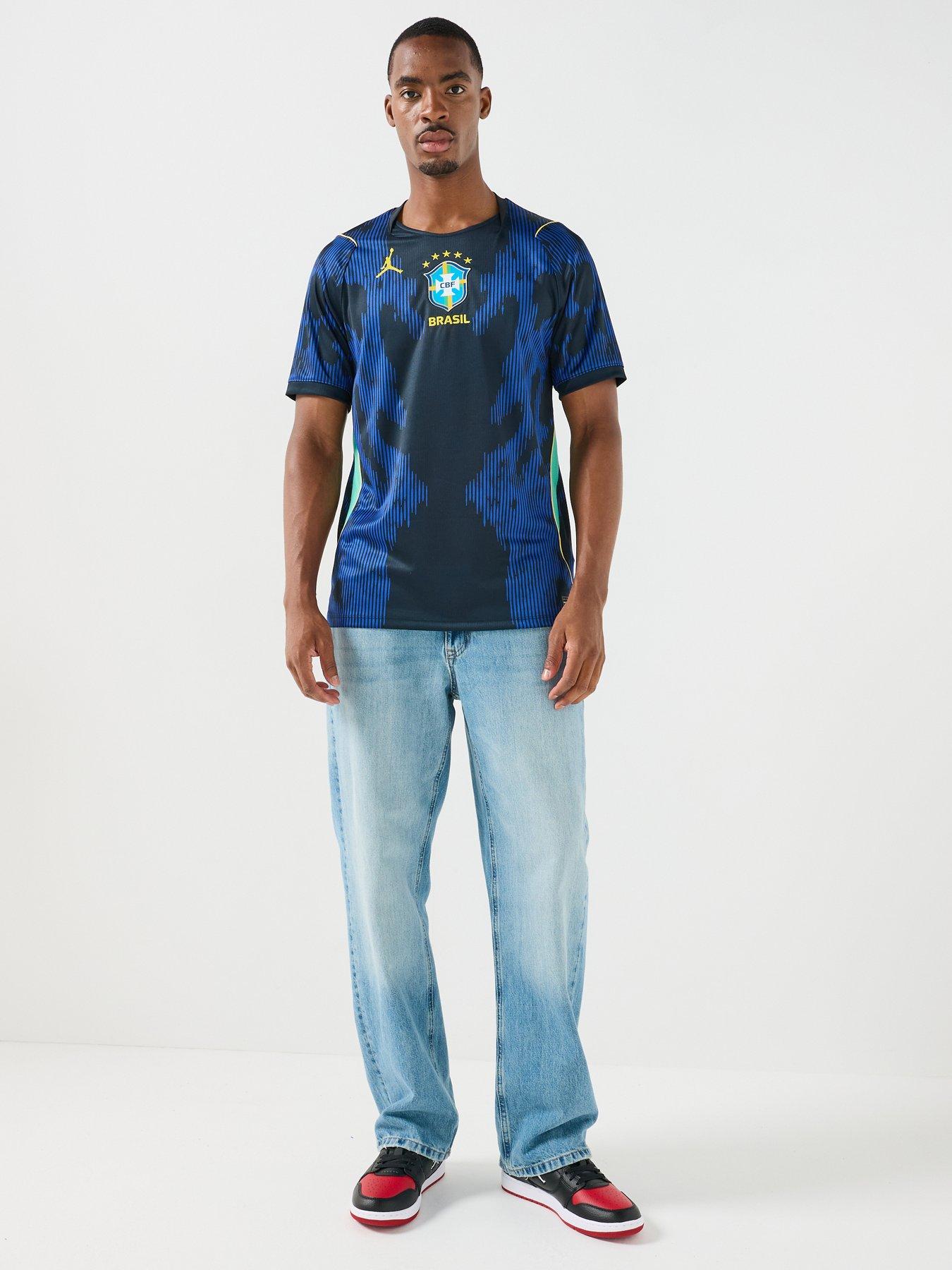 Image 3 of 7 of Nike Brazil Mens Away Short Sleeve Stadium Shirt - Blue