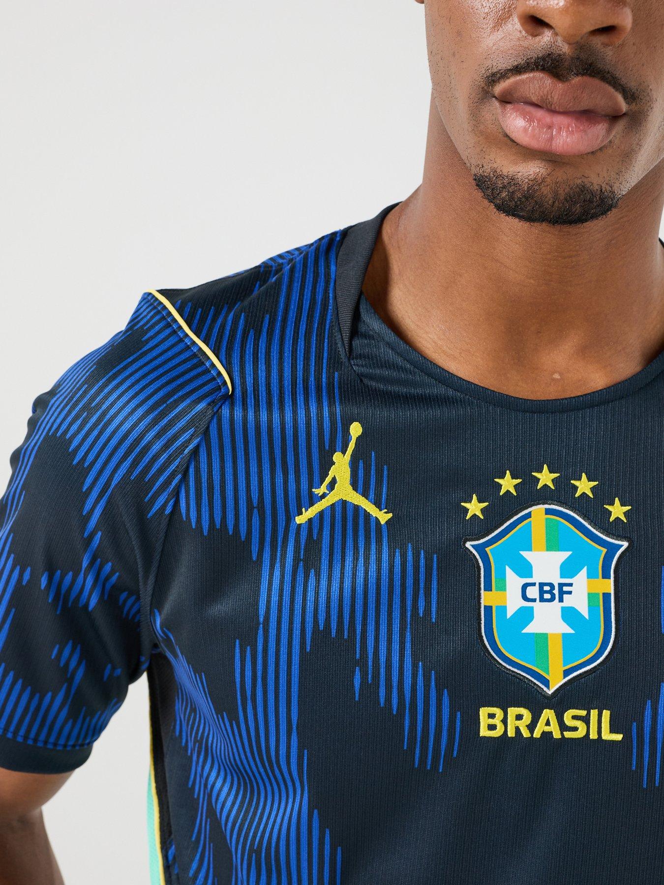 Image 4 of 7 of Nike Brazil Mens Away Short Sleeve Stadium Shirt - Blue