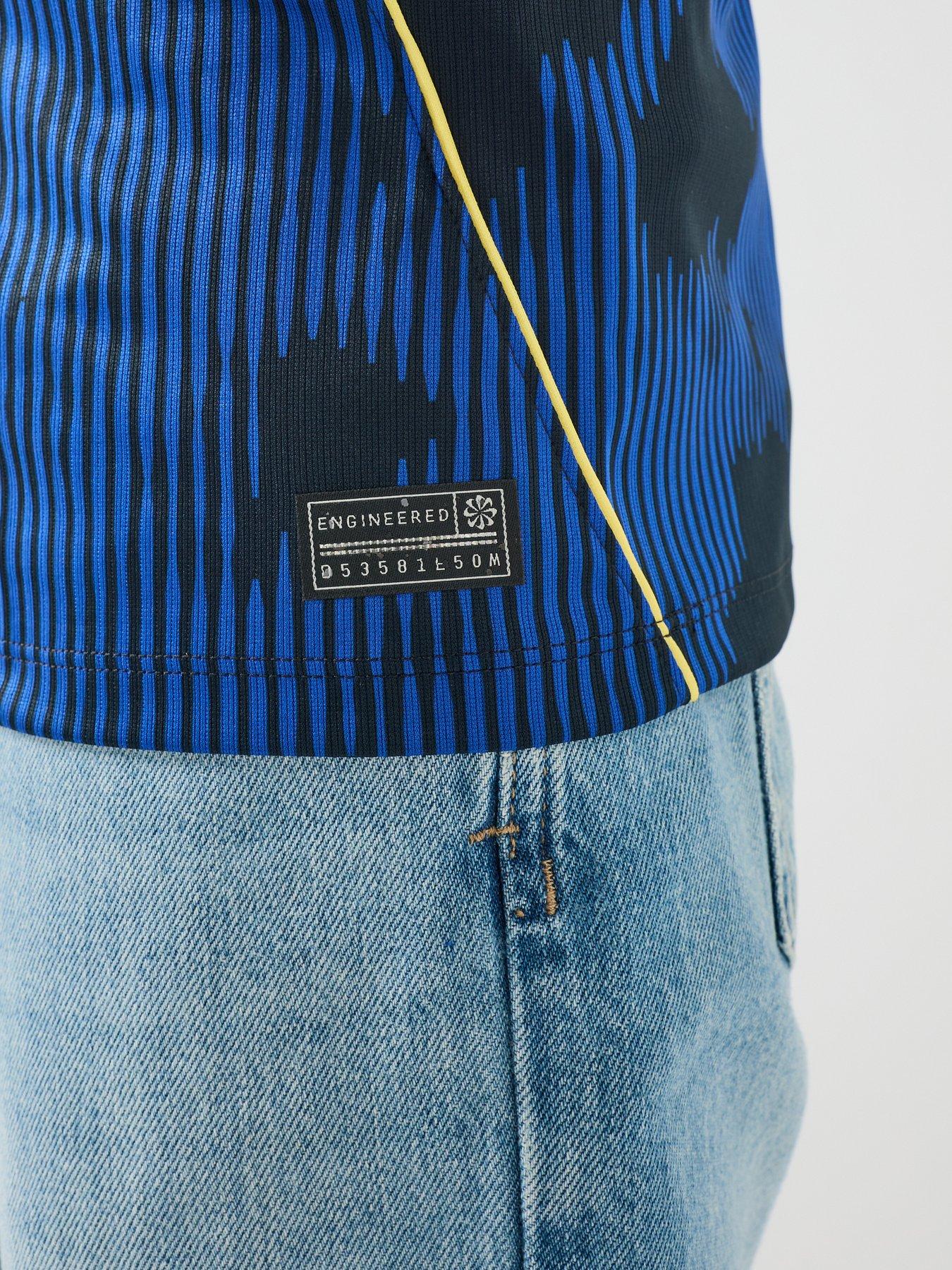 Image 6 of 7 of Nike Brazil Mens Away Short Sleeve Stadium Shirt - Blue