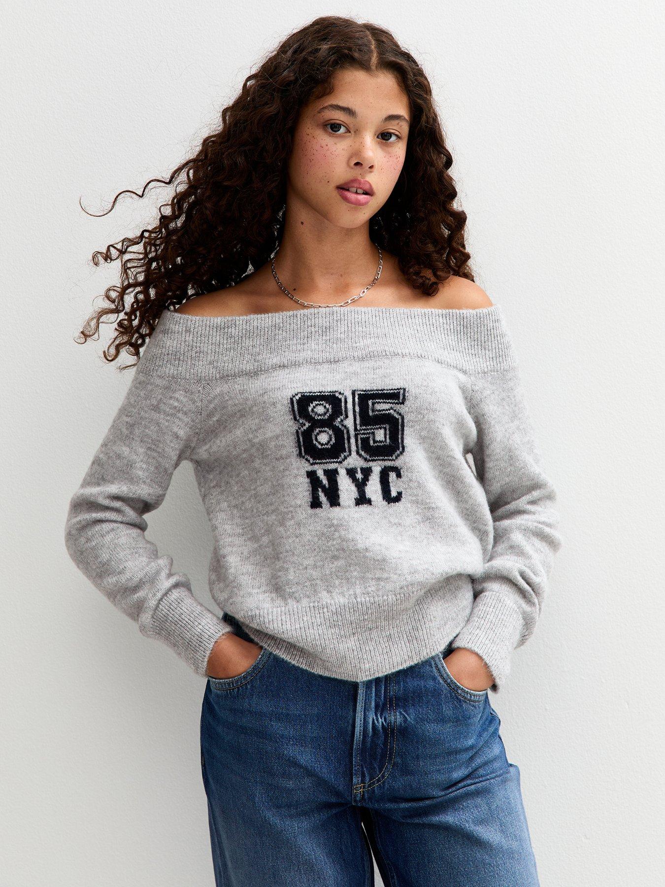 new-look-915-girls-grey-85-nyc-bardot-jumper
