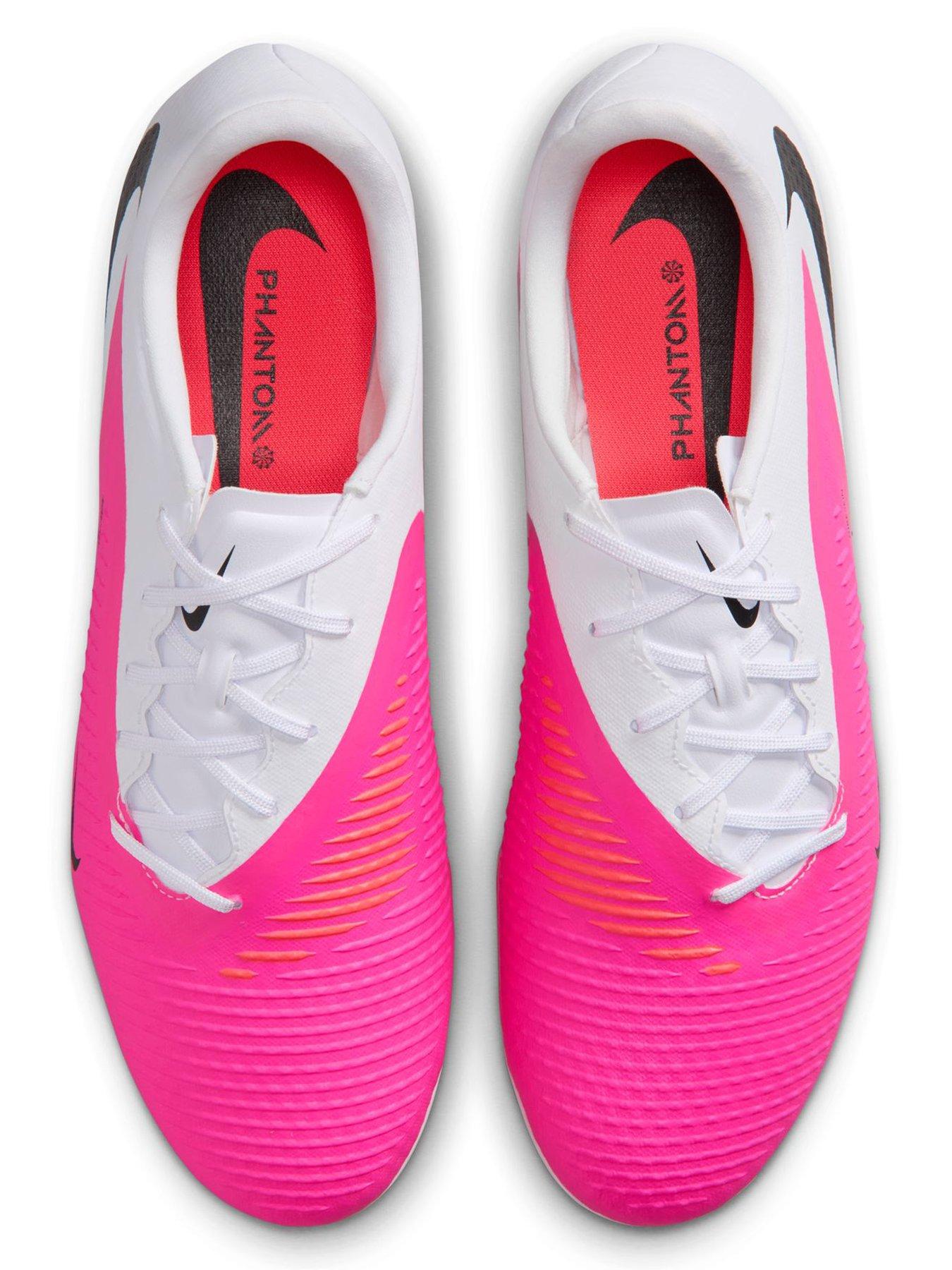Image 4 of 6 of Nike Mens Phantom 6 Low Academy Firm Ground Football Boots - Pink/White
