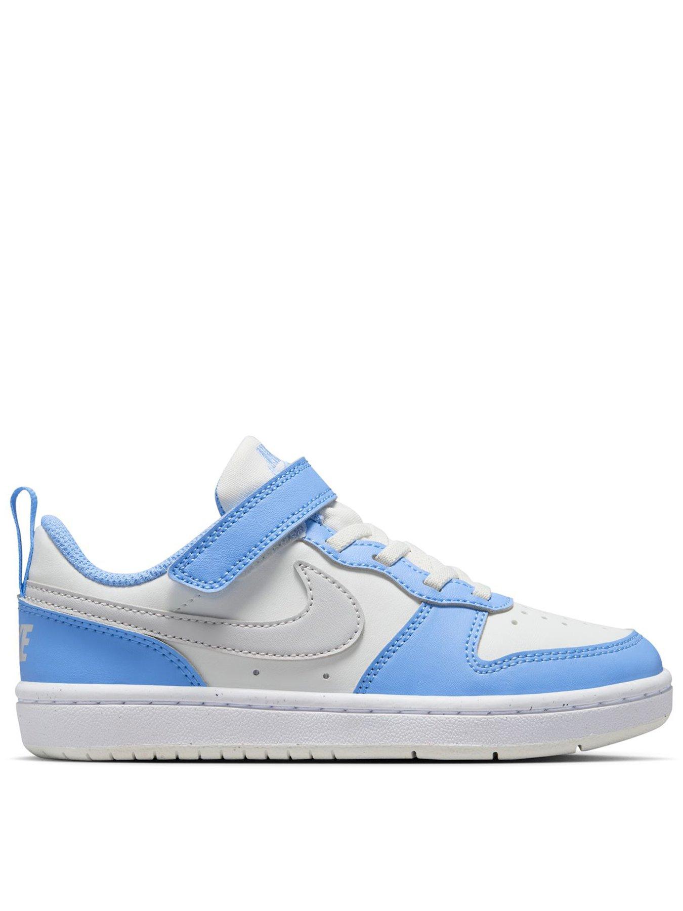 Nike Little Kids Nike Court Borough Low Recraft Trainers - White/Blue