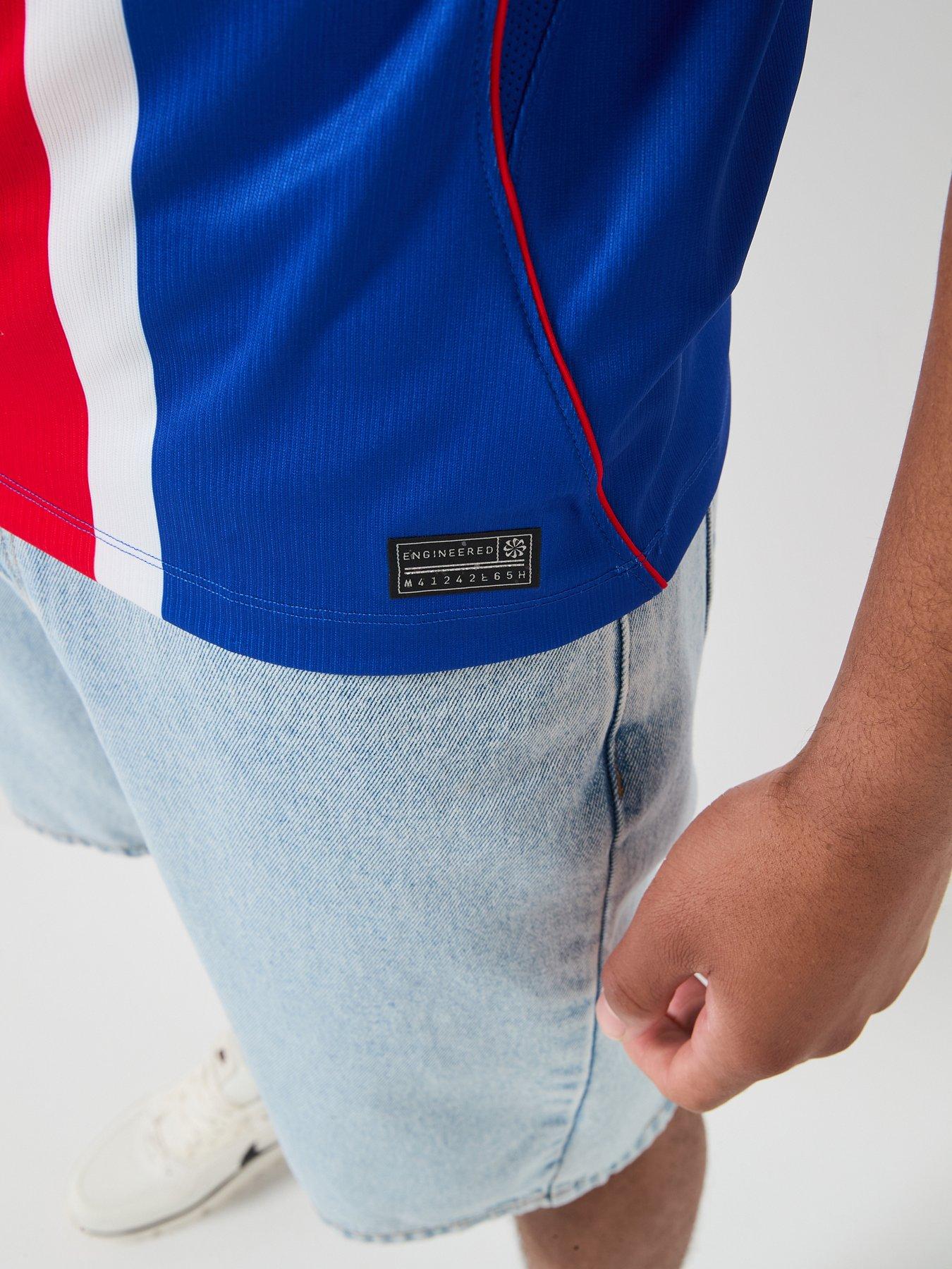 Image 4 of 7 of Nike Mens Psg 26/27 Home Stadium Short Sleeve Shirt - Blue
