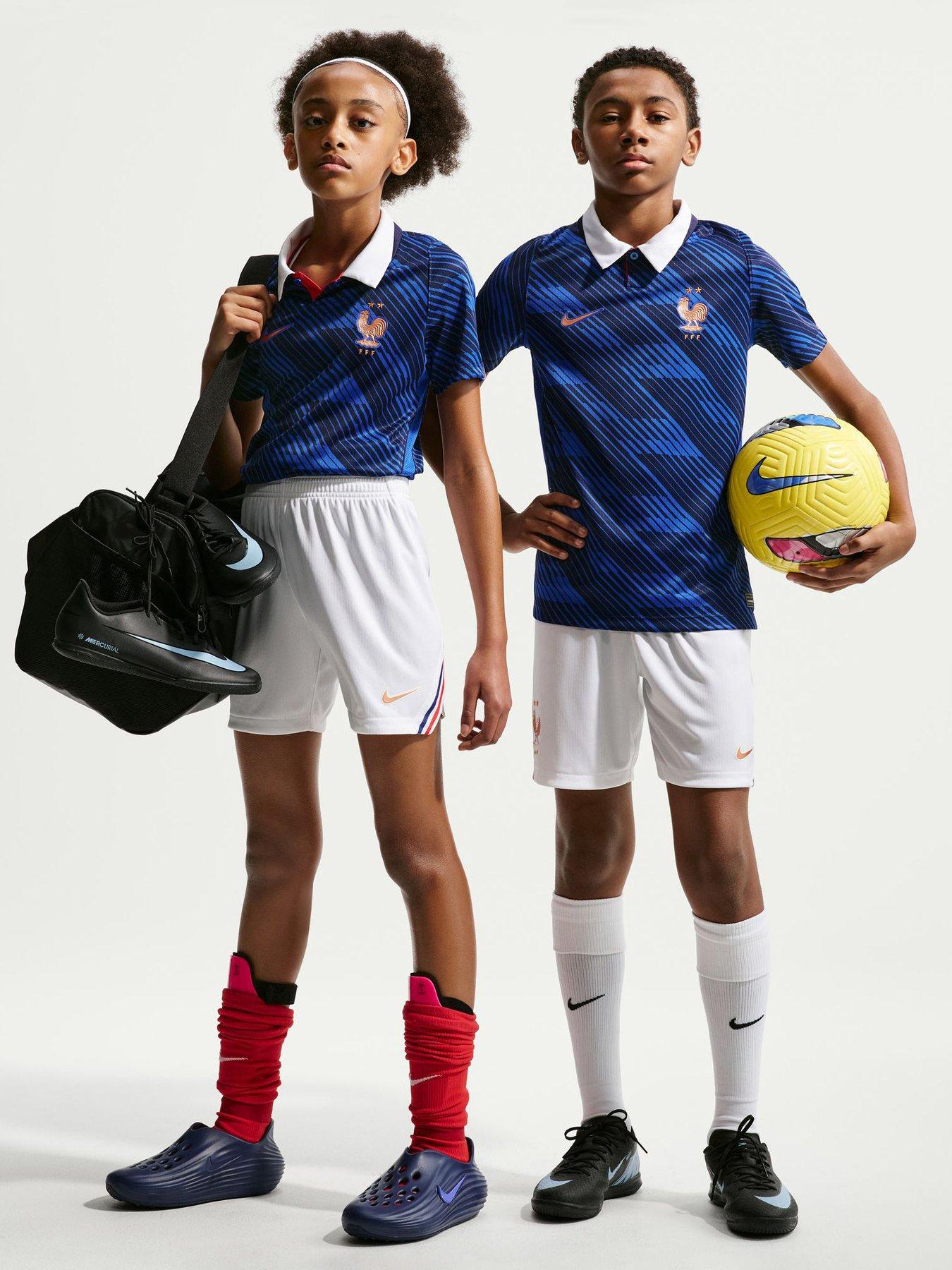 Nike Older Kids France 2026 Dri-FIT Stadium Home Shorts – White