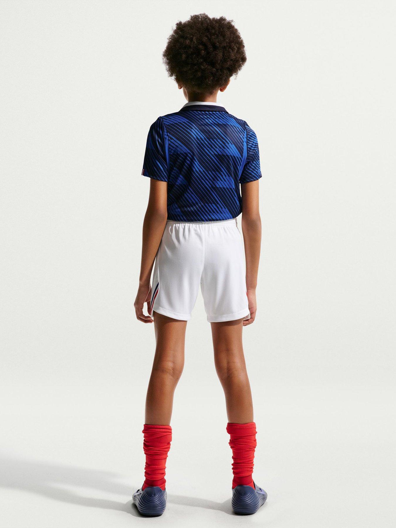 Image 2 of 6 of Nike Older Kids France 2026 Dri-FIT Stadium Home Shorts &ndash; White