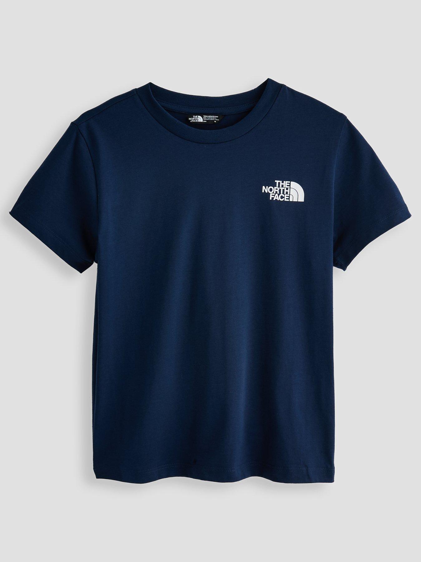 the-north-face-junior-unisex-simple-dome-t-shirt-navyfront