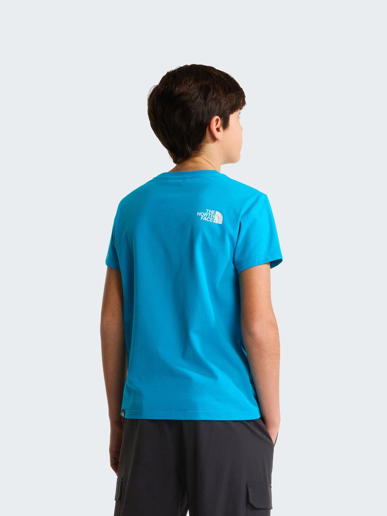 the-north-face-junior-boys-simple-dome-t-shirt-blueoutfit