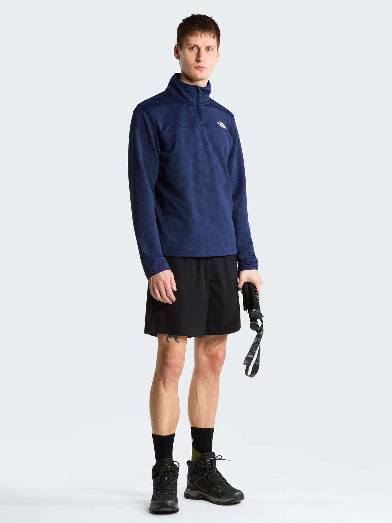 the-north-face-mens-cedar-trail-grid-14-zip-fleece-navyback