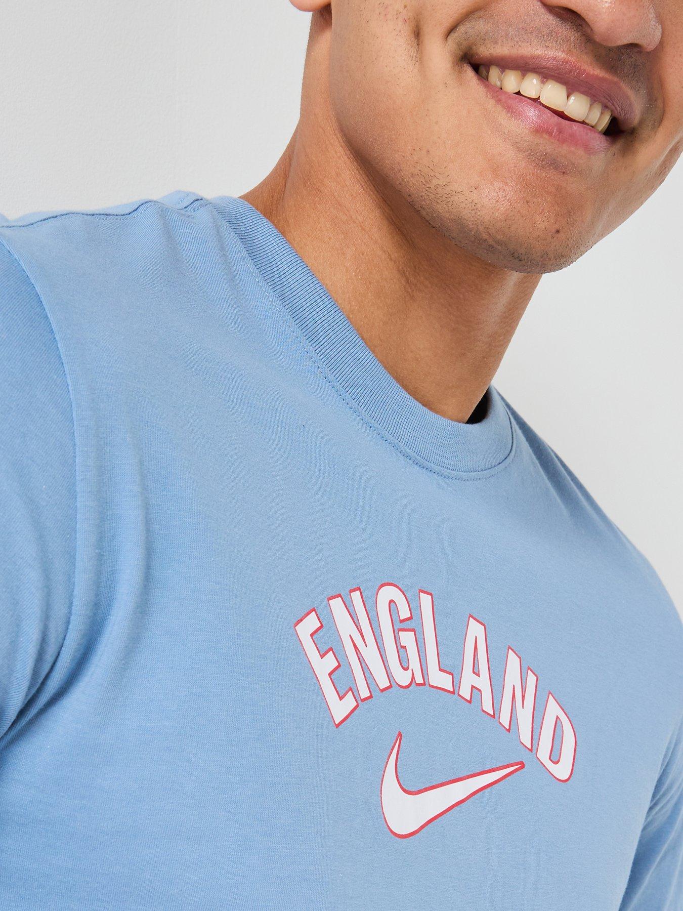 Image 4 of 7 of Nike Men&rsquo;s England Word T-Shirt &ndash; Blue