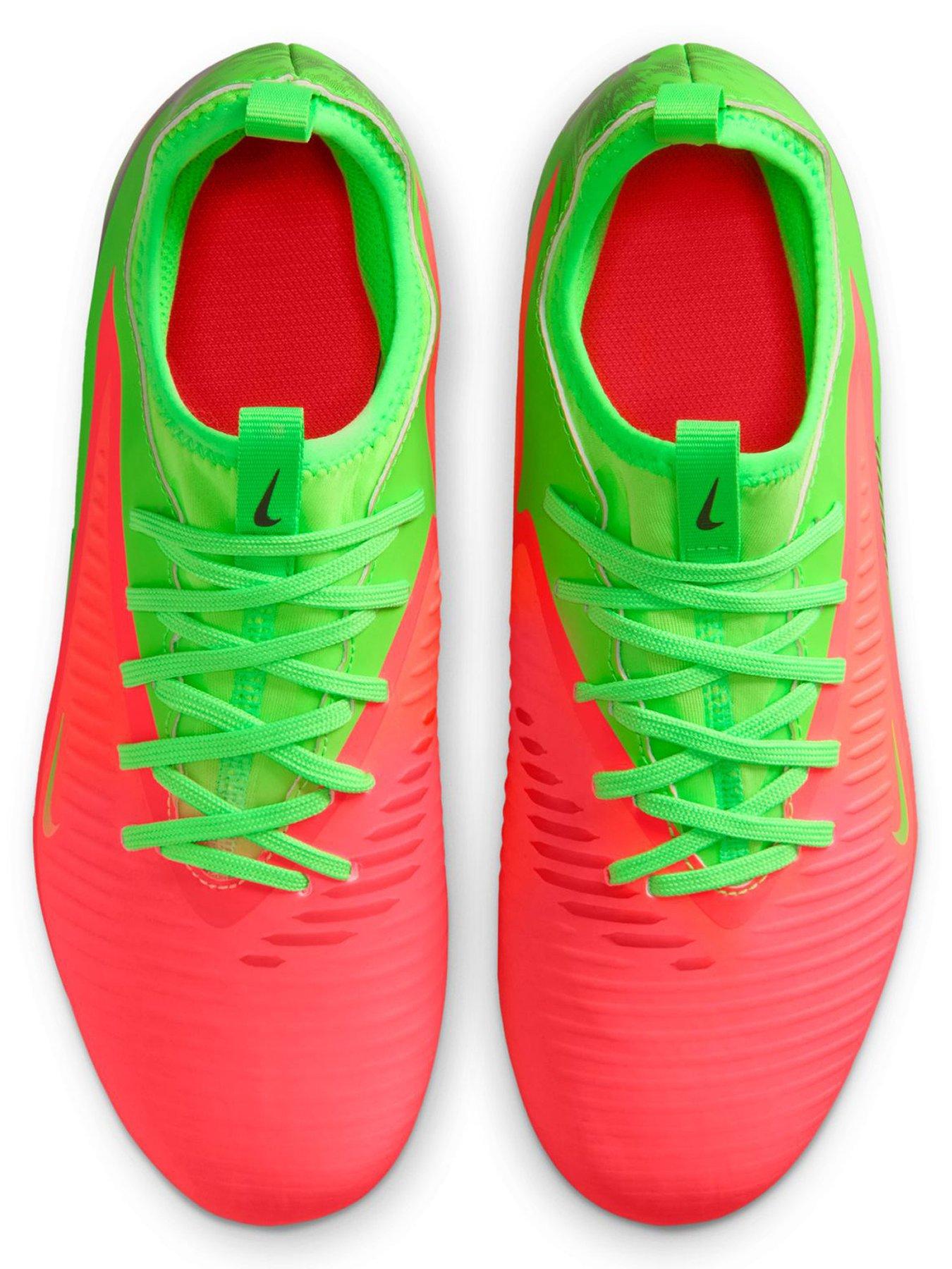 Image 4 of 6 of Nike Youth Phantom 6 Low Academy Erling Haaland Firm Ground Football Boots - Green