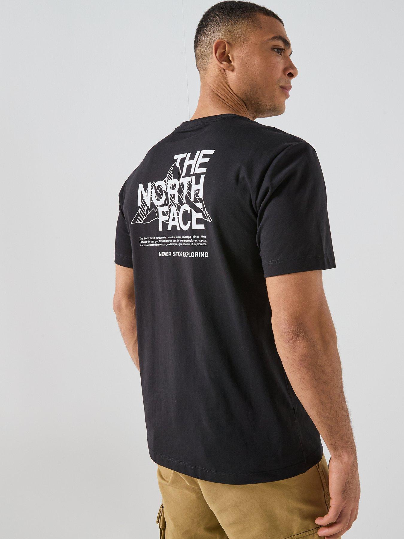 The North Face Mens Mountain Sketch Graphic T-Shirt - Black