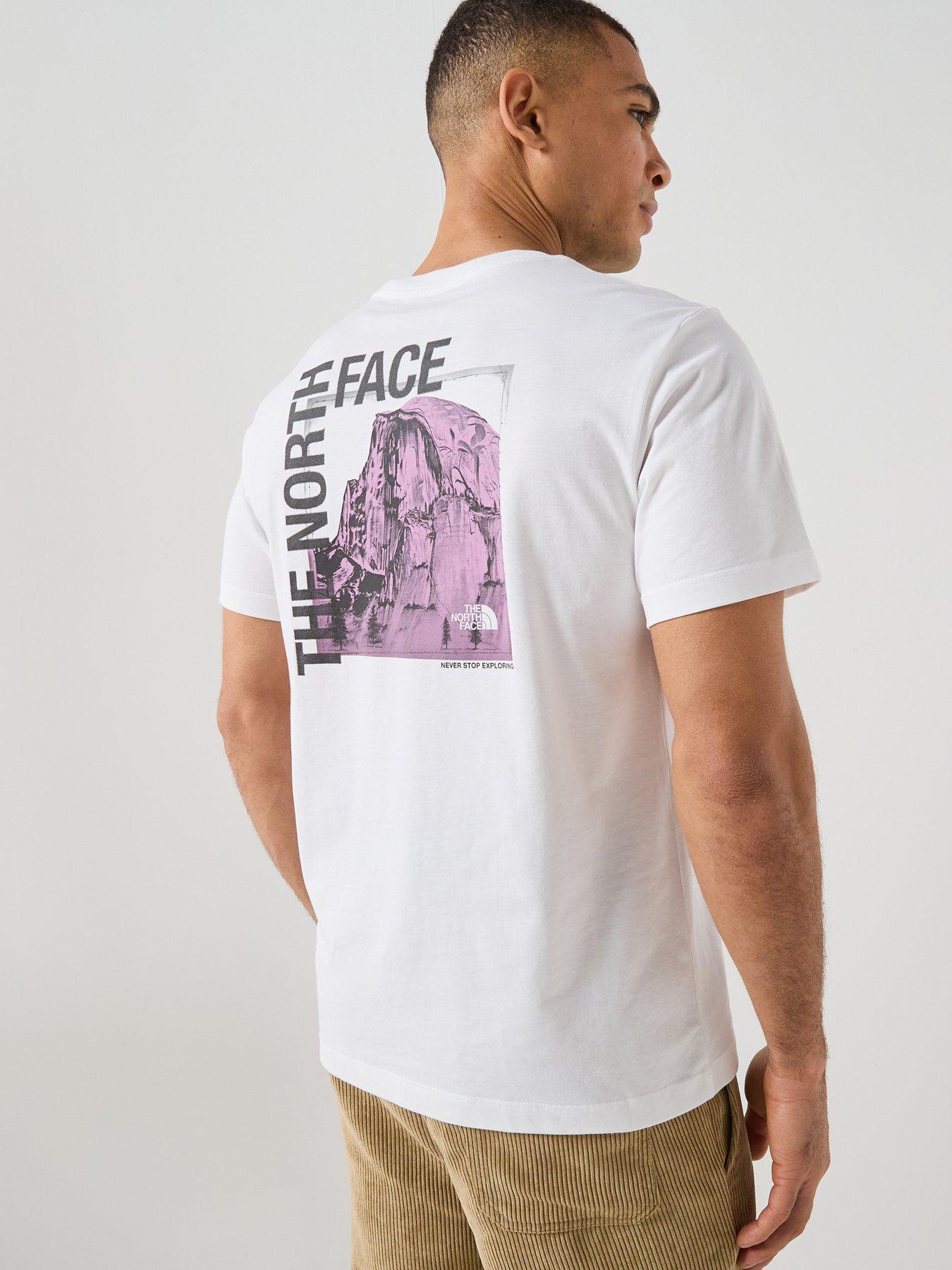 Image 1 of 6 of The North Face Mens Half Dome Graphic T-Shirt - White
