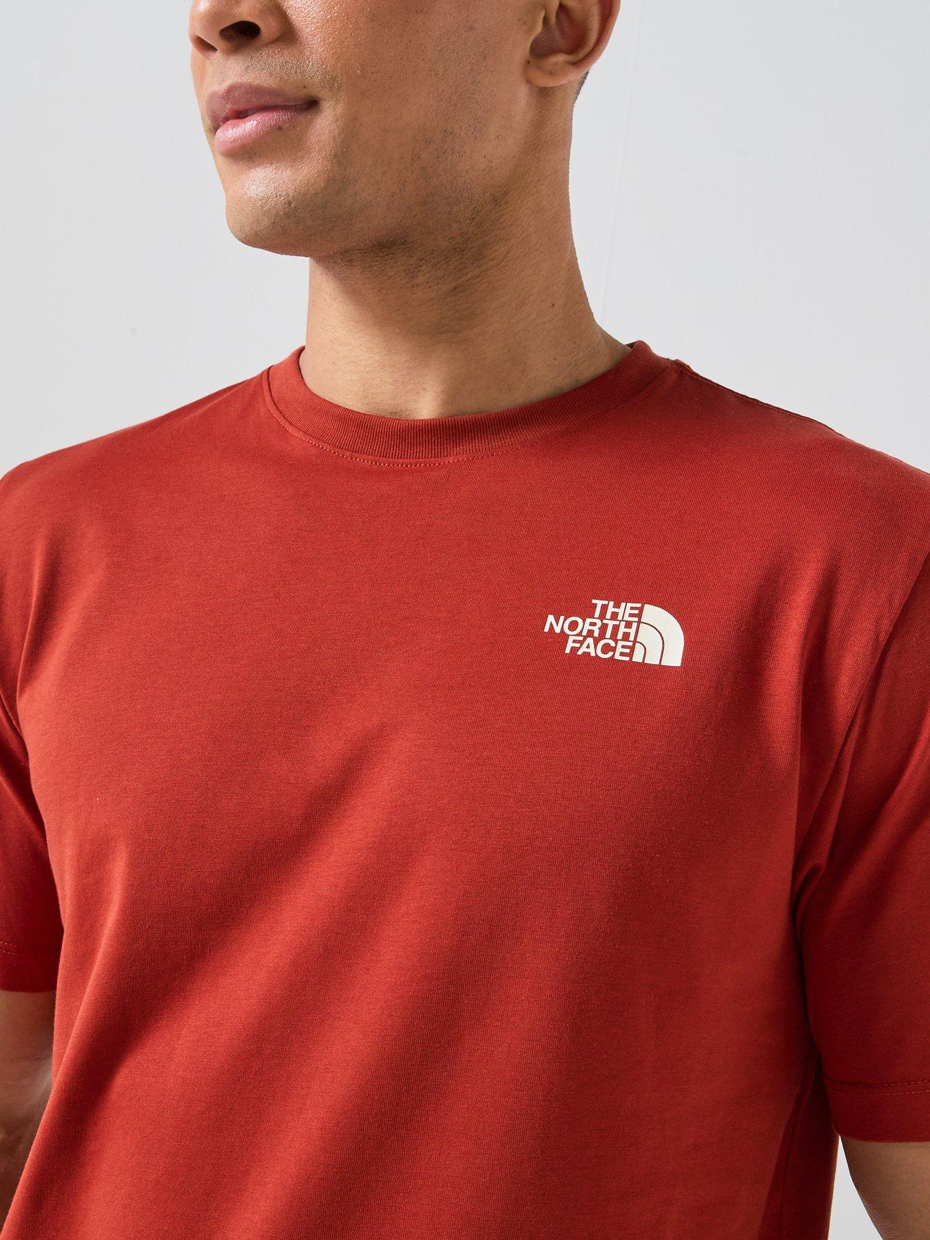 Image 4 of 5 of The North Face Mens Vertical Logo Graphic T-Shirt - Red