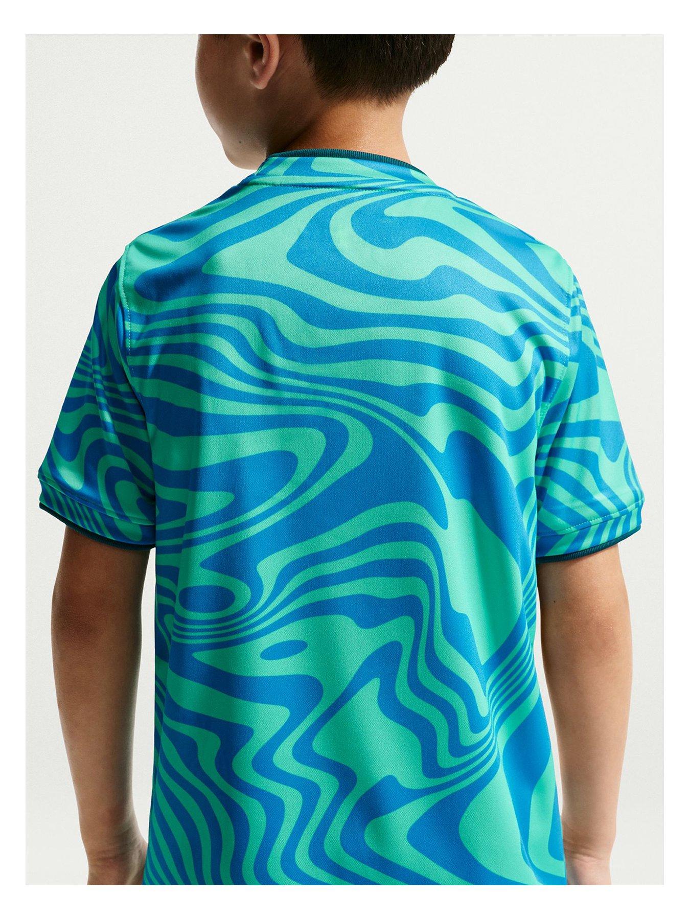 Image 3 of 7 of Nike Older Kids Brazil 2026 Pre-Match Shirt - Blue